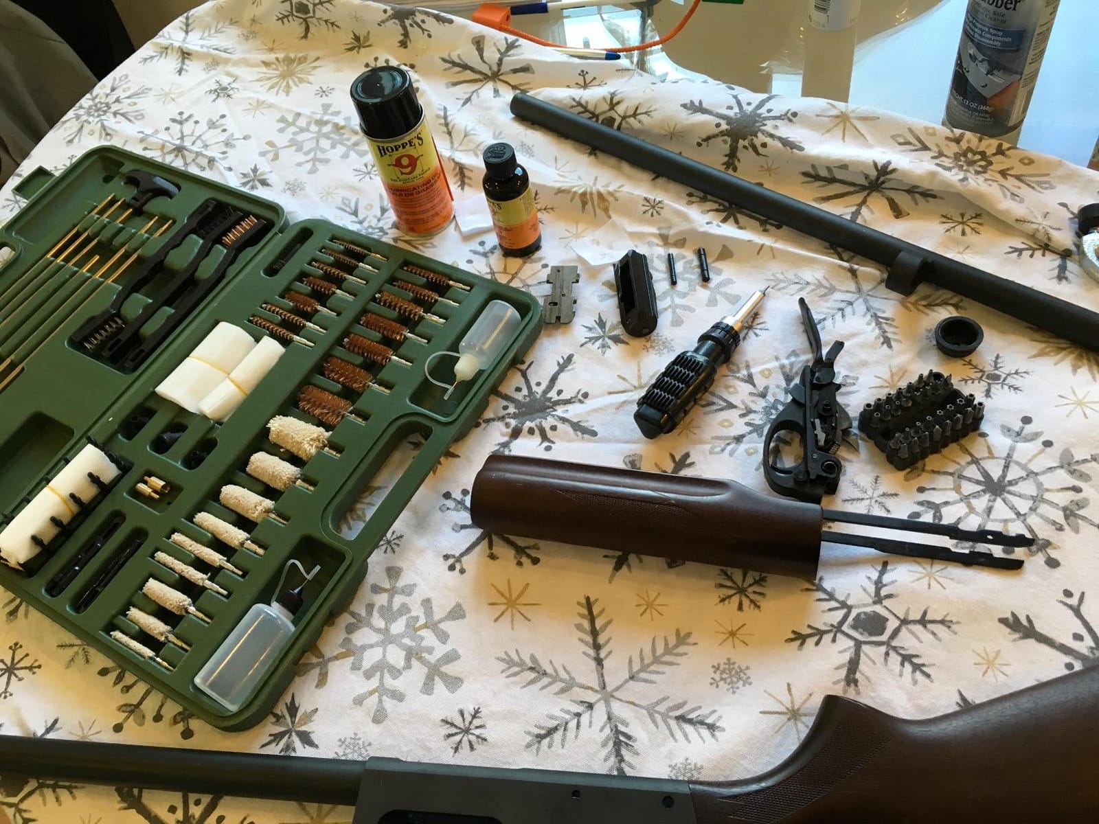 iunio Gun Cleaning Kit, Universal Gun Cleaning Kit for All Caliber Shotgun Pistol Rifle Cleaning Kit with Mat Portable Case customer photo 1