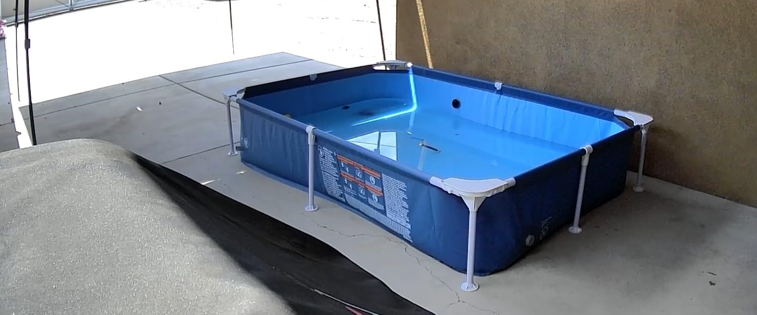 Bestway Steel Pro 87 Inch x 59 Inch x 17 Inch Rectangular Metal Frame Above Ground Outdoor Backyard Swimming Pool, Blue (Pool Only) customer photo 2