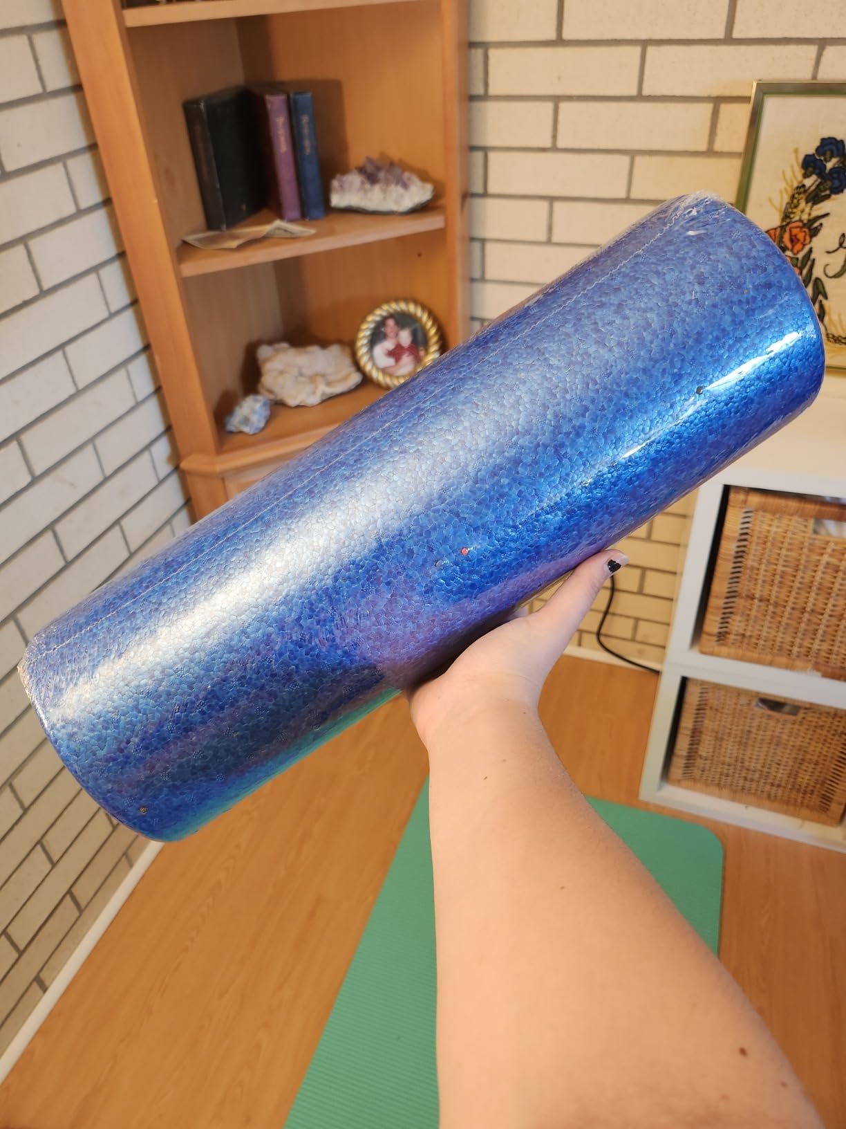 Day 1 Fitness High Density Muscle Foam Rollers - Sports Massage Rollers for Stretching, Physical Therapy, Deep Tissue, Myofascial Release - Ideal for Exercise and Pain Relief - Solid Black, 12
