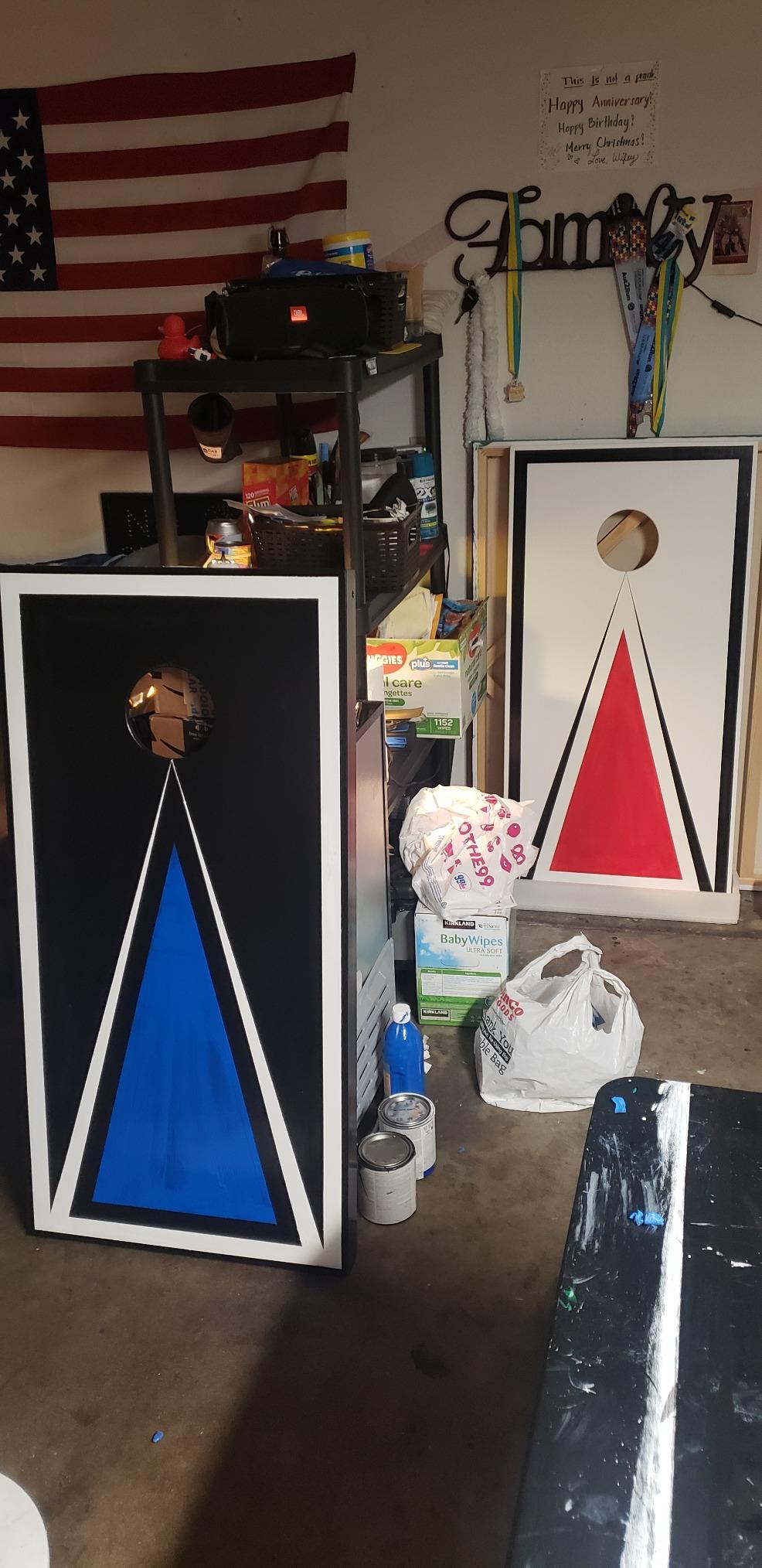 ZENY Portable Cornhole Set Regulation Size 4x2ft, 3x2ft customer photo 2