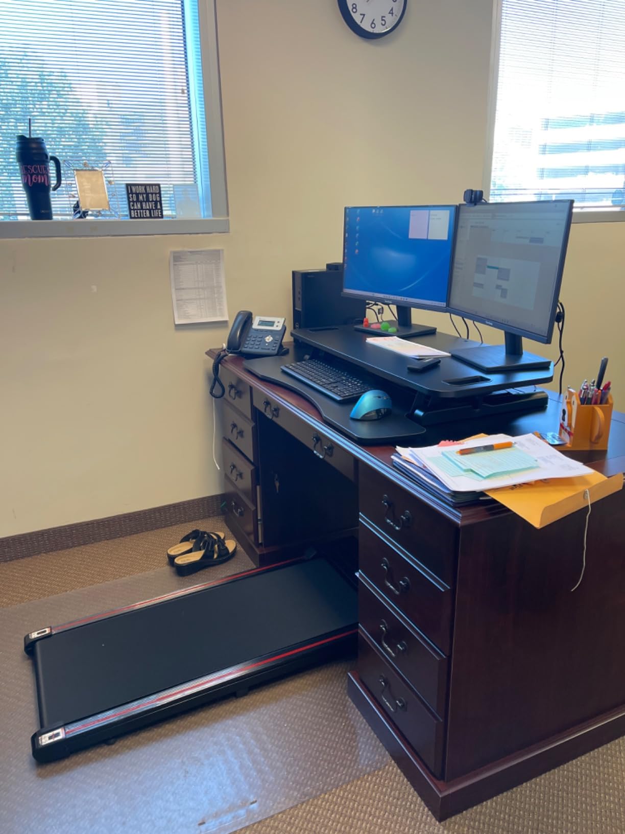 VIVO Black 38 in Corner Standing Desk Converter, DESK-V000KL customer photo 2