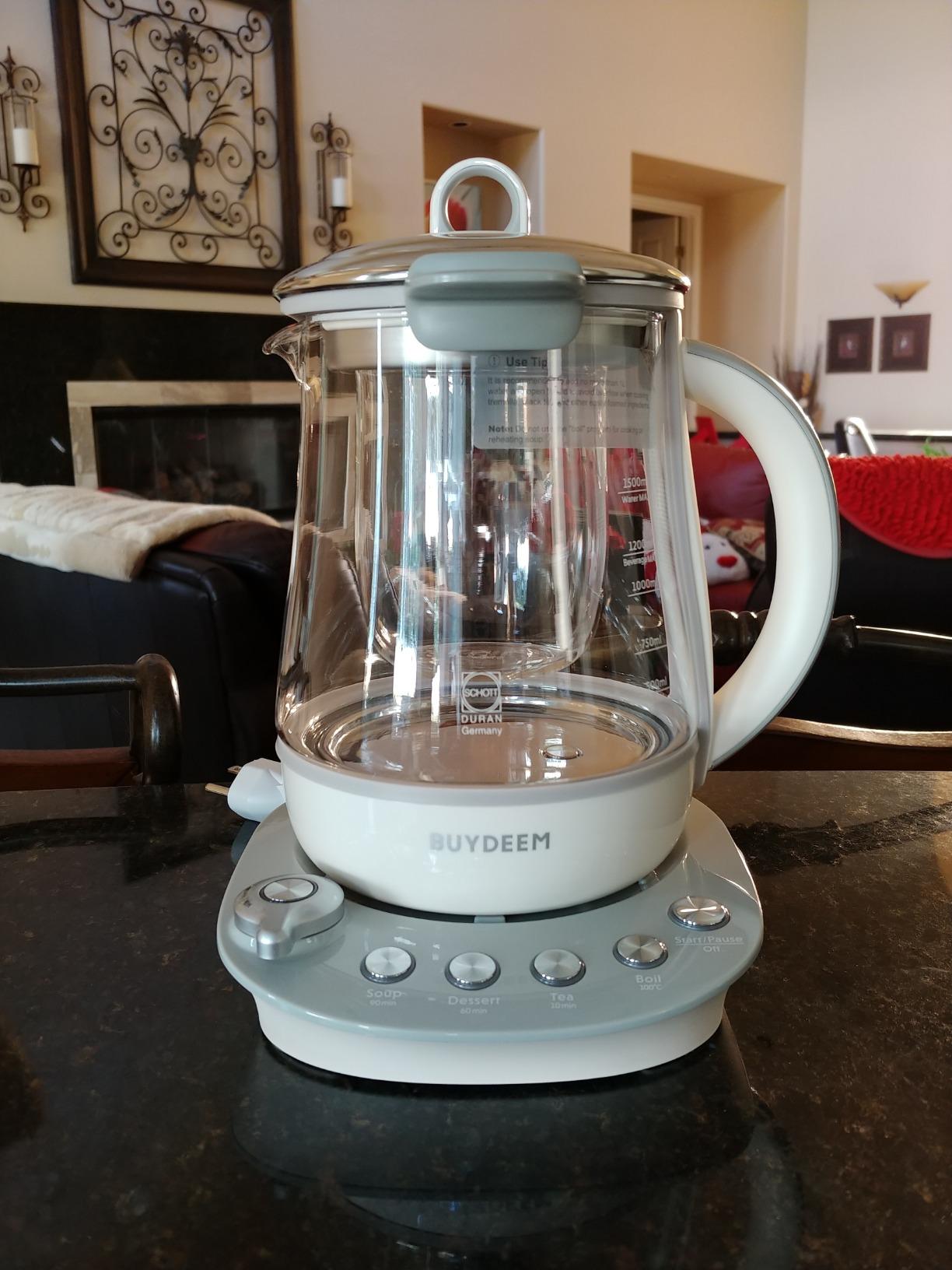 BUYDEEM K2683 Health-Care Beverage Tea Maker and Kettle, 9-in-1 Programmable Brew Cooker Master, 1.5 L, Spruce Blue customer photo 1