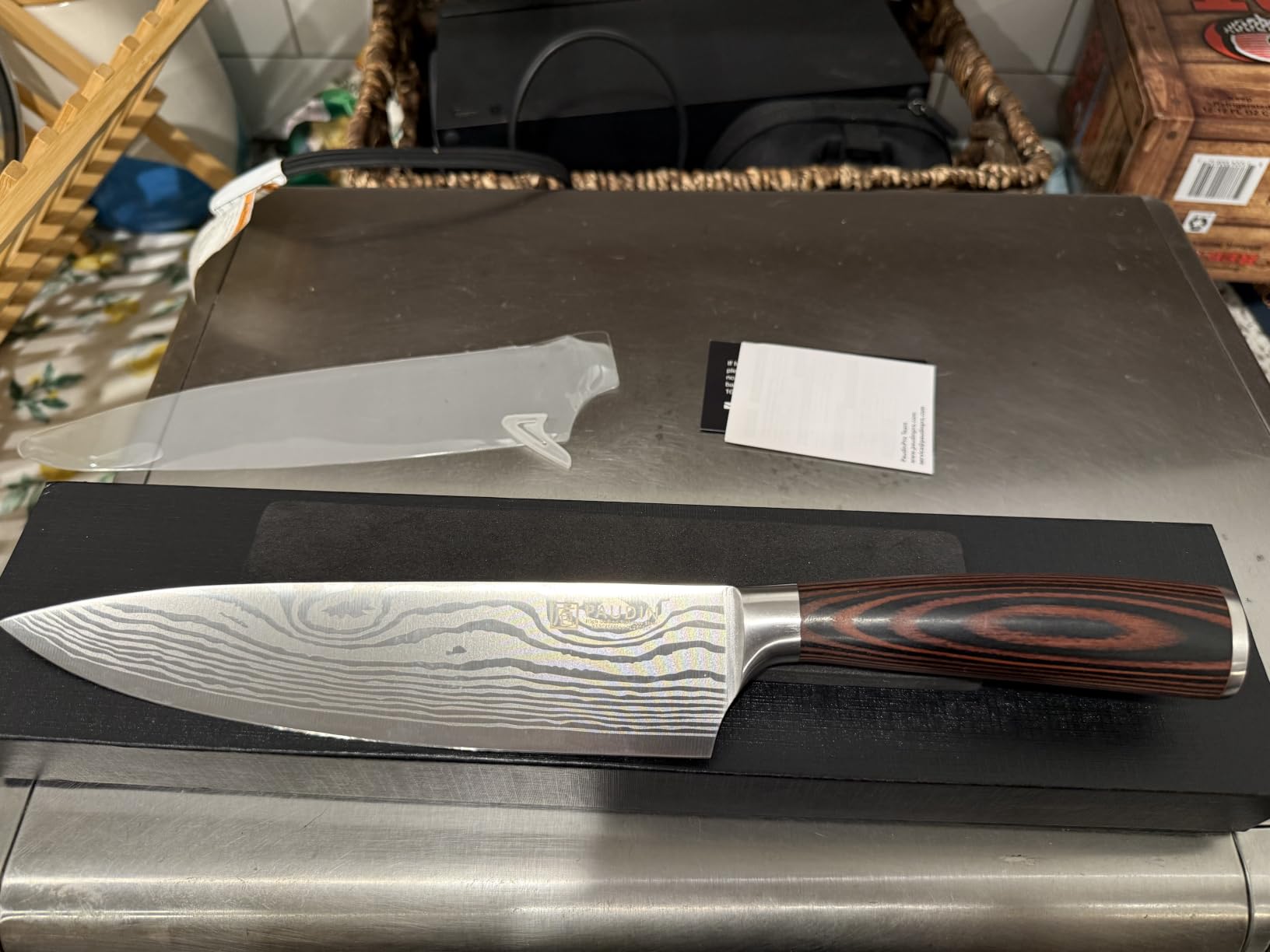 PAUDIN Chef Knife, 8 Inch High Carbon Stainless Steel Sharp Kitchen Knife with Ergonomic Handle, Gift Box for Family & Restaurant customer photo 2