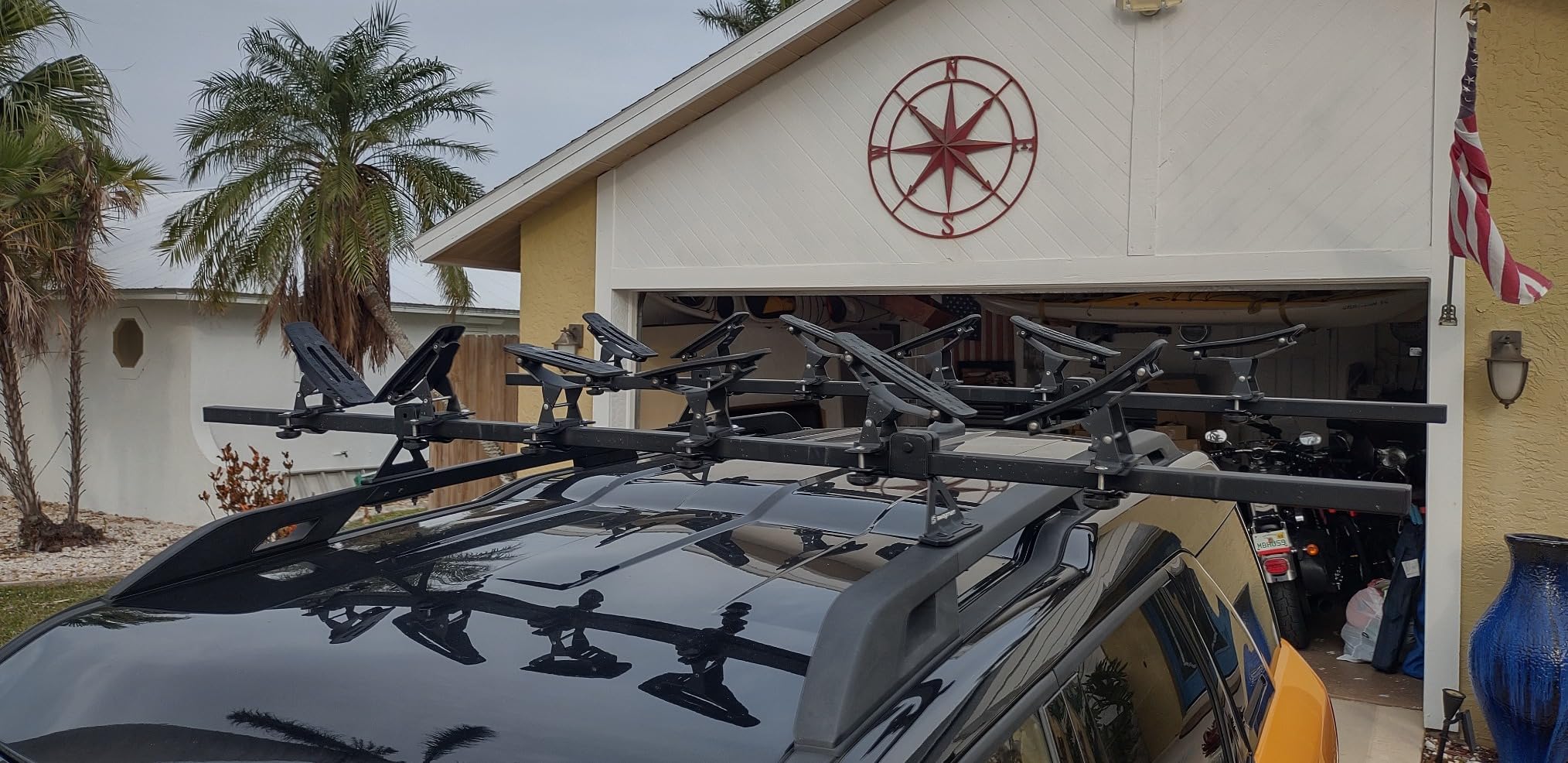 135LB Kayak Saddle, Aluminum Rustless Kayak Roof Rack with 1.5