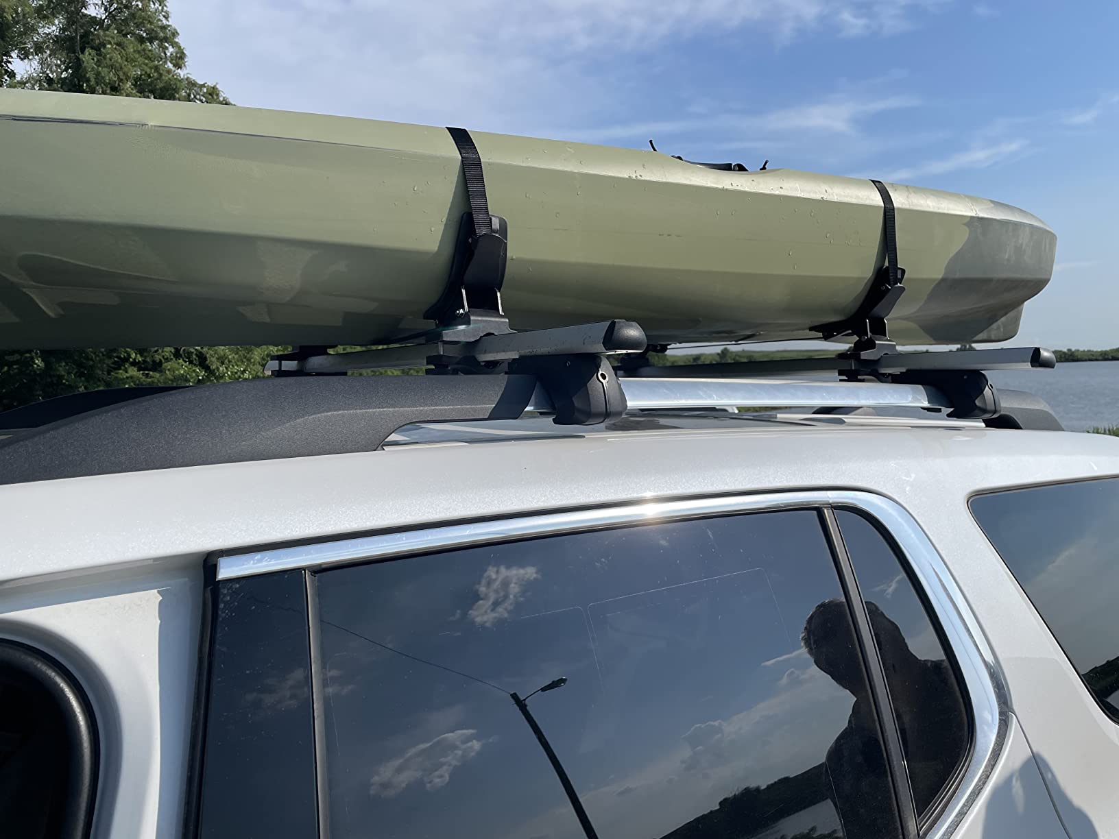 135LB Kayak Saddle, Aluminum Rustless Kayak Roof Rack with 1.5