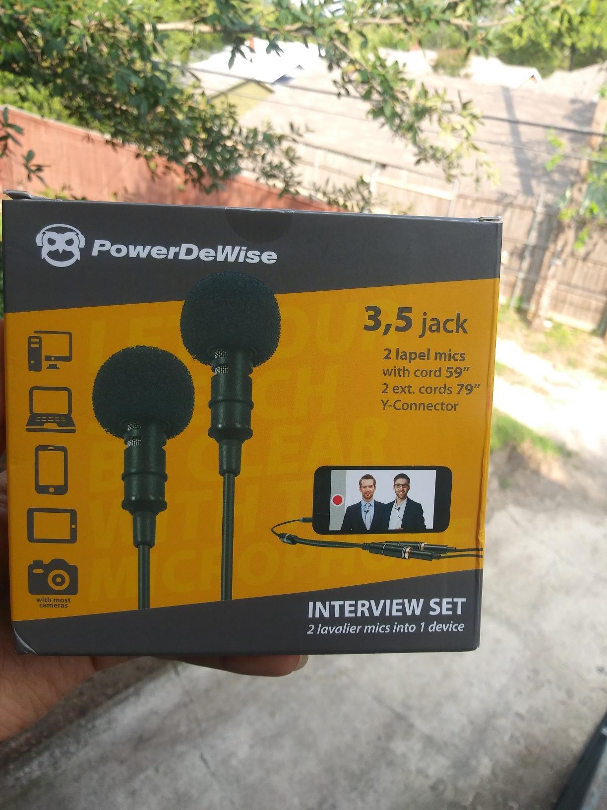 PowerDeWise Dual Lavalier Microphone Set for iPhone, Android & Camera – Professional Clip-On Lapel Microphones for Interviews, Podcasting, YouTube, Video Recording, Vlogging & Online Teaching customer photo 1