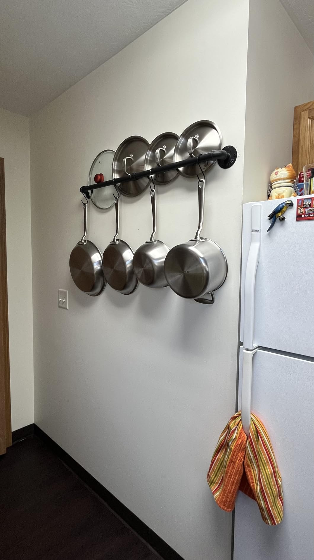 OROPY 38'' Pot Rack Wall Mounted, Iron Pipe Hanging Pot Rack, 14 S Hooks customer photo 1