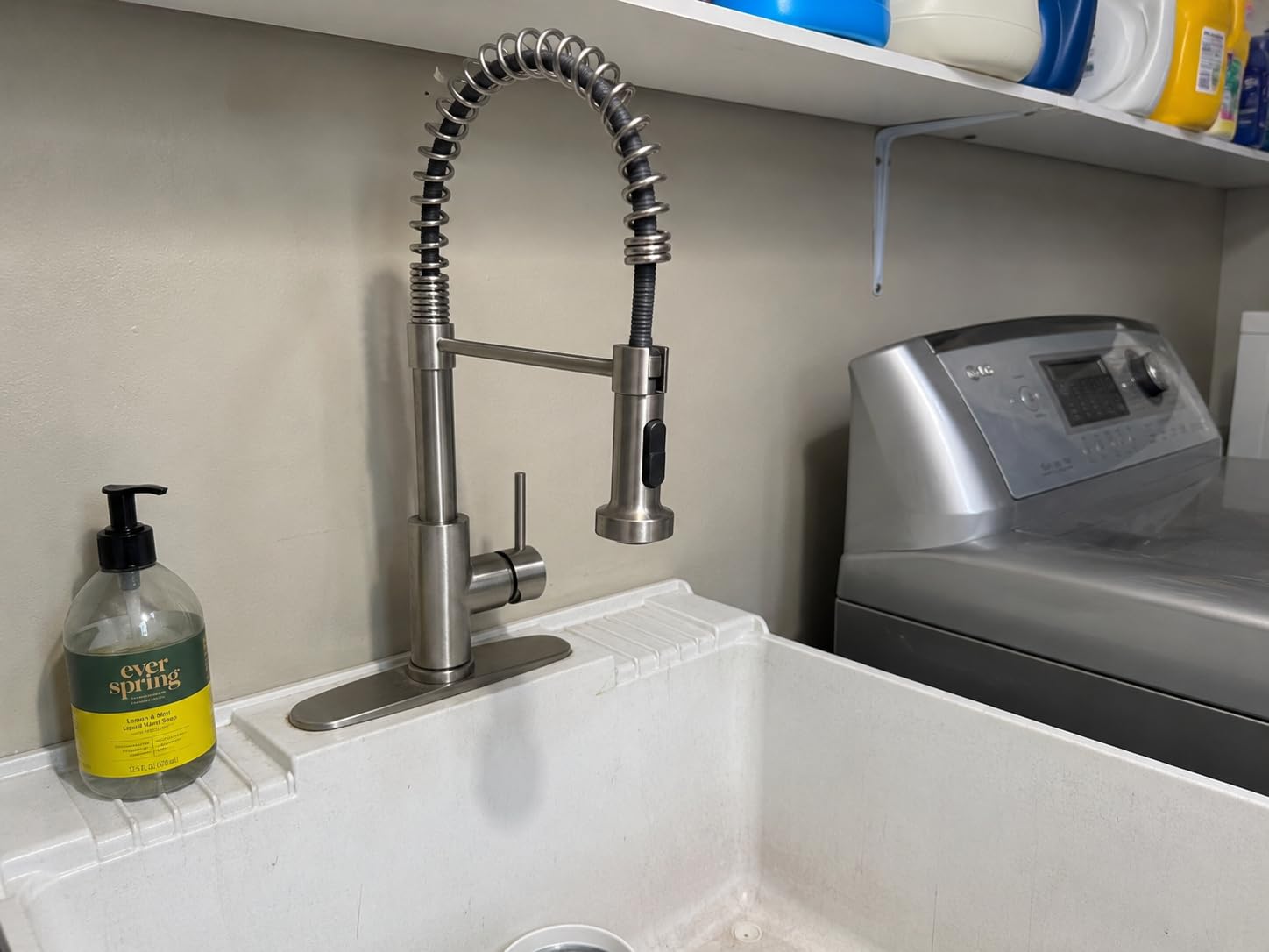 Kitchen Faucet with Pull Down Sprayer Brushed Nickel customer photo 2