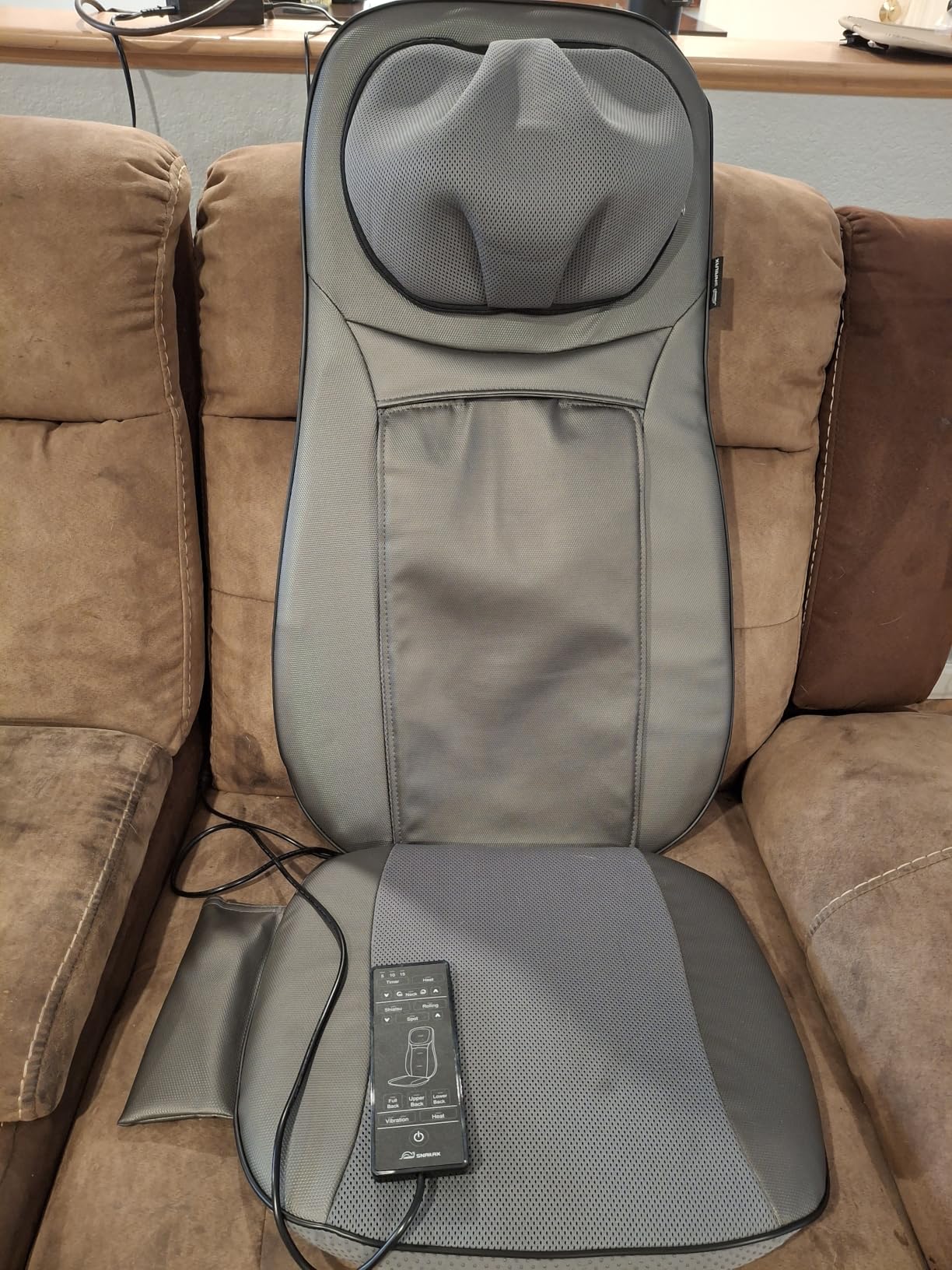 Snailax Shiatsu Neck & Back Massager with Heat Chair Pad Kneading Massage customer photo 1