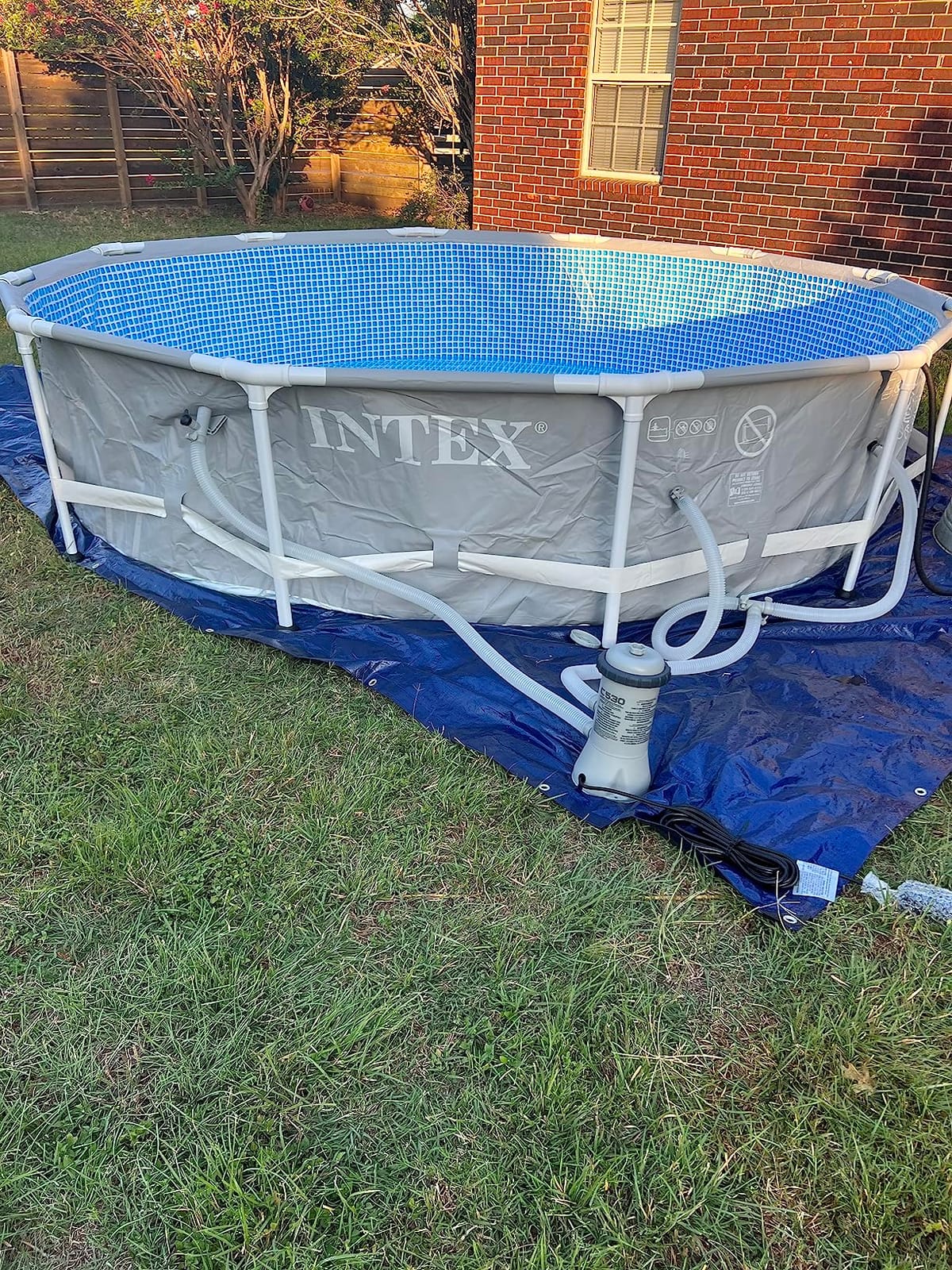 Intex Prism Frame 12ft x 30in Round Above Ground Swimming Pool Set w/Pump customer photo 2
