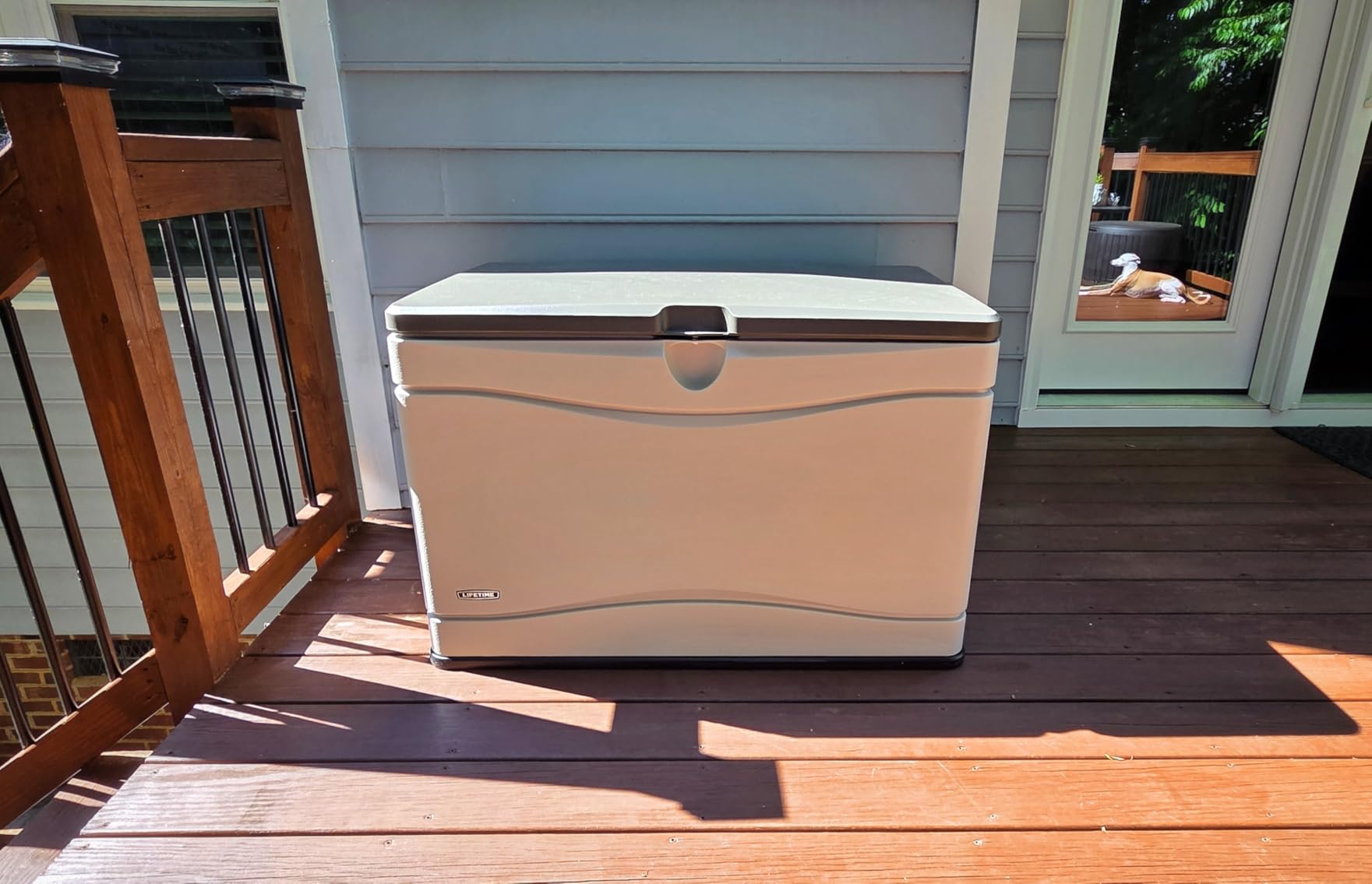 LIFETIME 60298 Heavy Duty Outdoor Storage Deck Box, 130 Gallon, Gray customer photo 1