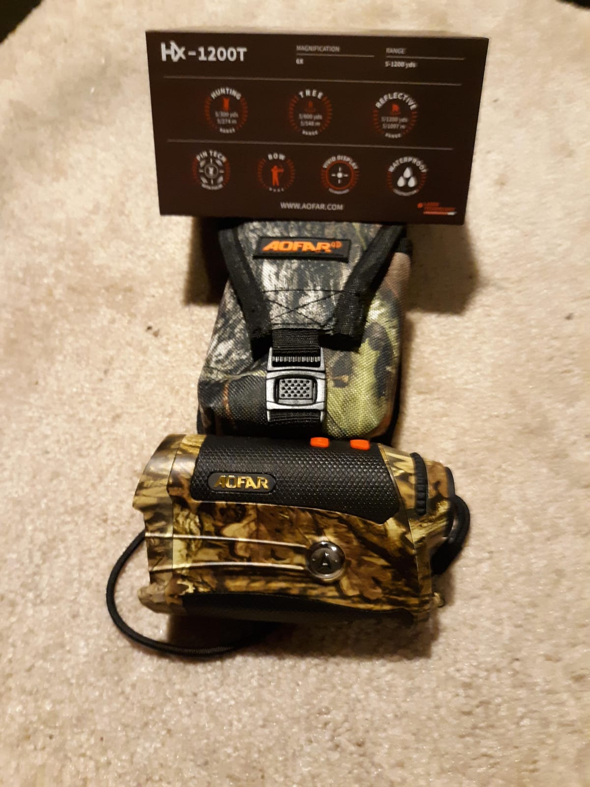 AOFAR HX-1200T Range Finder for Hunting Archery, 1200 Yards with Angle and Horizontal Distance, Shooting Wild Waterproof Coma Rangefinder, 6X 25mm, Range and Bow Mode, Free Battery Gift Package customer photo 1