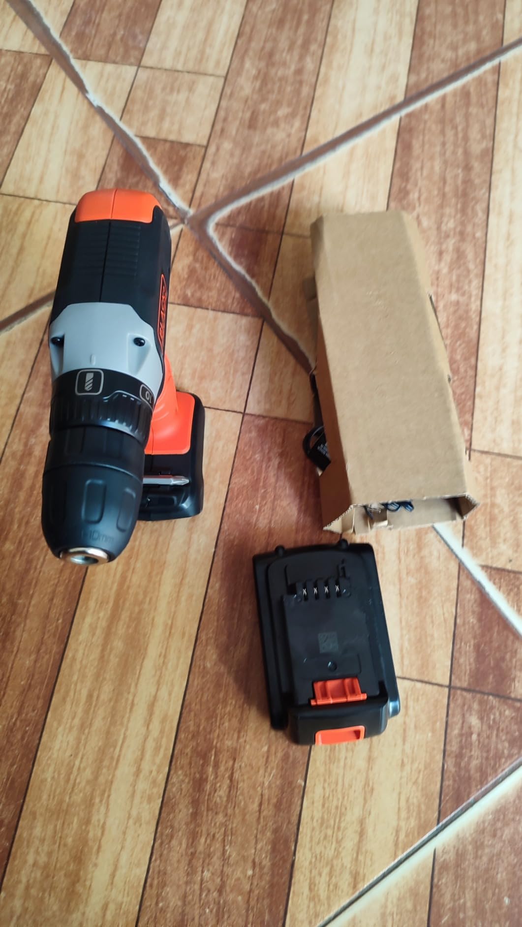 BLACK+DECKER 20V MAX Cordless Drill Kit with Battery, Charger, Includes Double Sided Drill Bit (BCD702C1) customer photo 2
