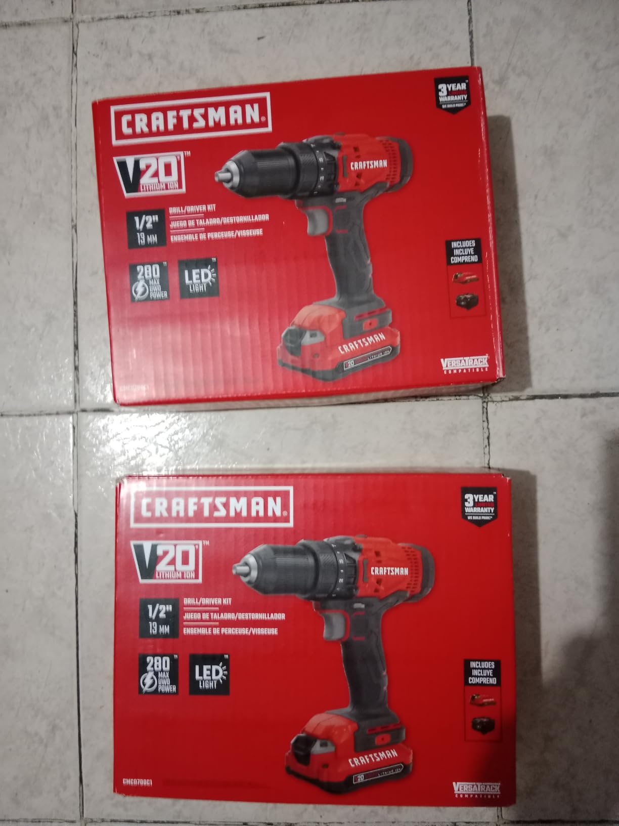 CRAFTSMAN V20 Cordless Drill/Driver Kit, 1/2 inch, Battery and Charger Included (CMCD700C1) customer photo 1