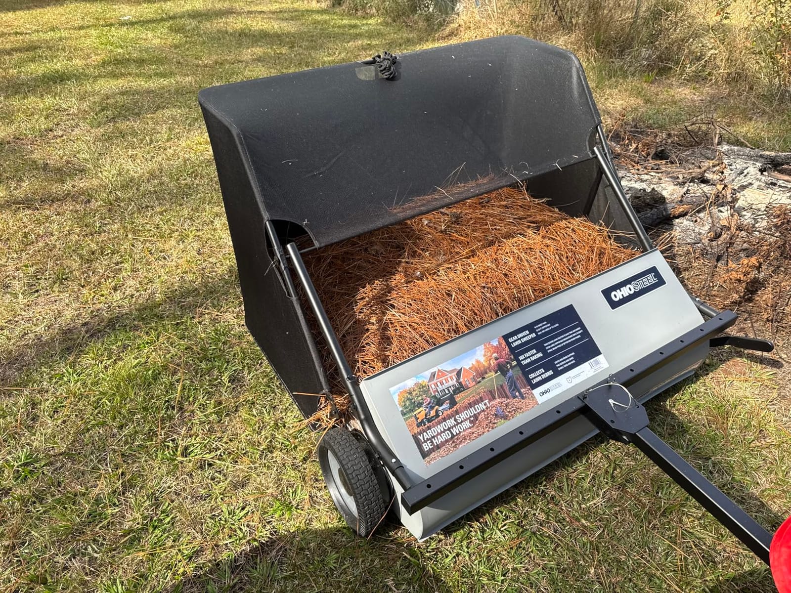 Ohio Steel 4222V2 Lawn Sweeper, 22 cu.ft, Gray customer photo 2