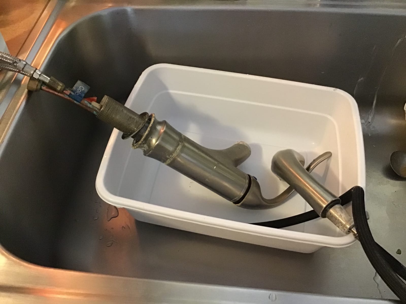 Arofa High-Arc Pull-Down Kitchen Faucet, 3-Mode Sprayer, Brushed Nickel customer photo 2