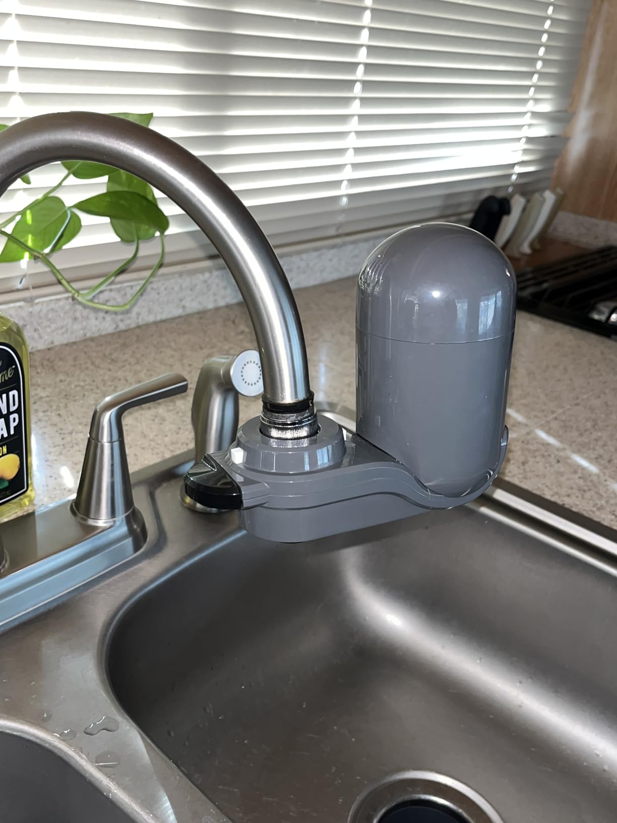 PUR Plus Faucet-Mount Water Filtration System, Lead-Reducing Filter, Grey customer photo 2