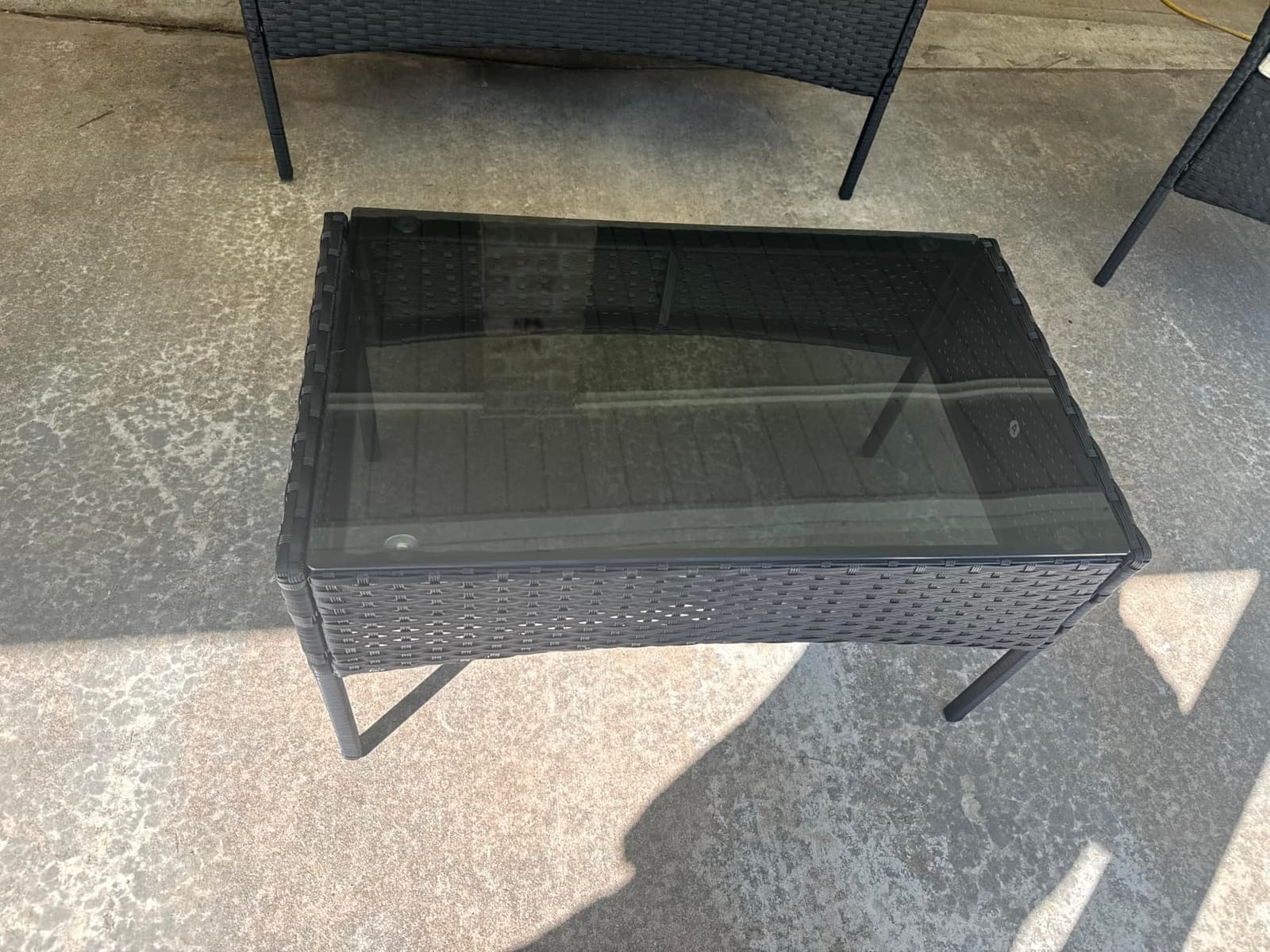 FDW 4-Piece Patio Furniture Set | Black | Outdoor Wicker Furniture customer photo 2