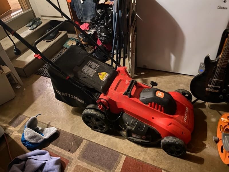 CRAFTSMAN Electric Push Lawn Mower, 20-Inch Deck, Corded, Powerful 13-AMP Motor, 6 Setting Height Adjustment, Winged Blades, 3 in 1 Bagging, Mulching and Discharge (CMEMW213) customer photo 1