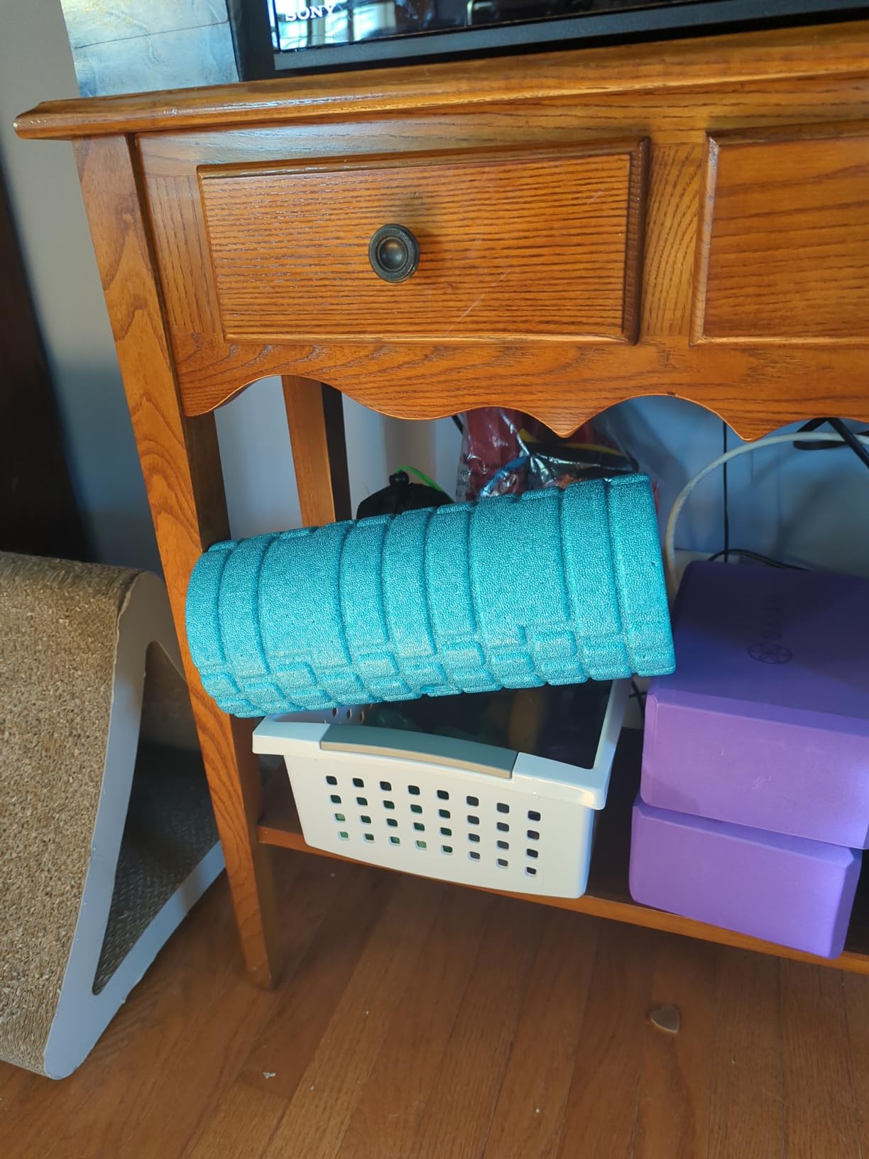 The Original Body Roller - High Density Foam Roller Massager for Deep Tissue Massage of the Back and Leg Muscles - Self Myofascial Release of Painful Trigger Point Muscle Adhesions (Blue) customer photo 1