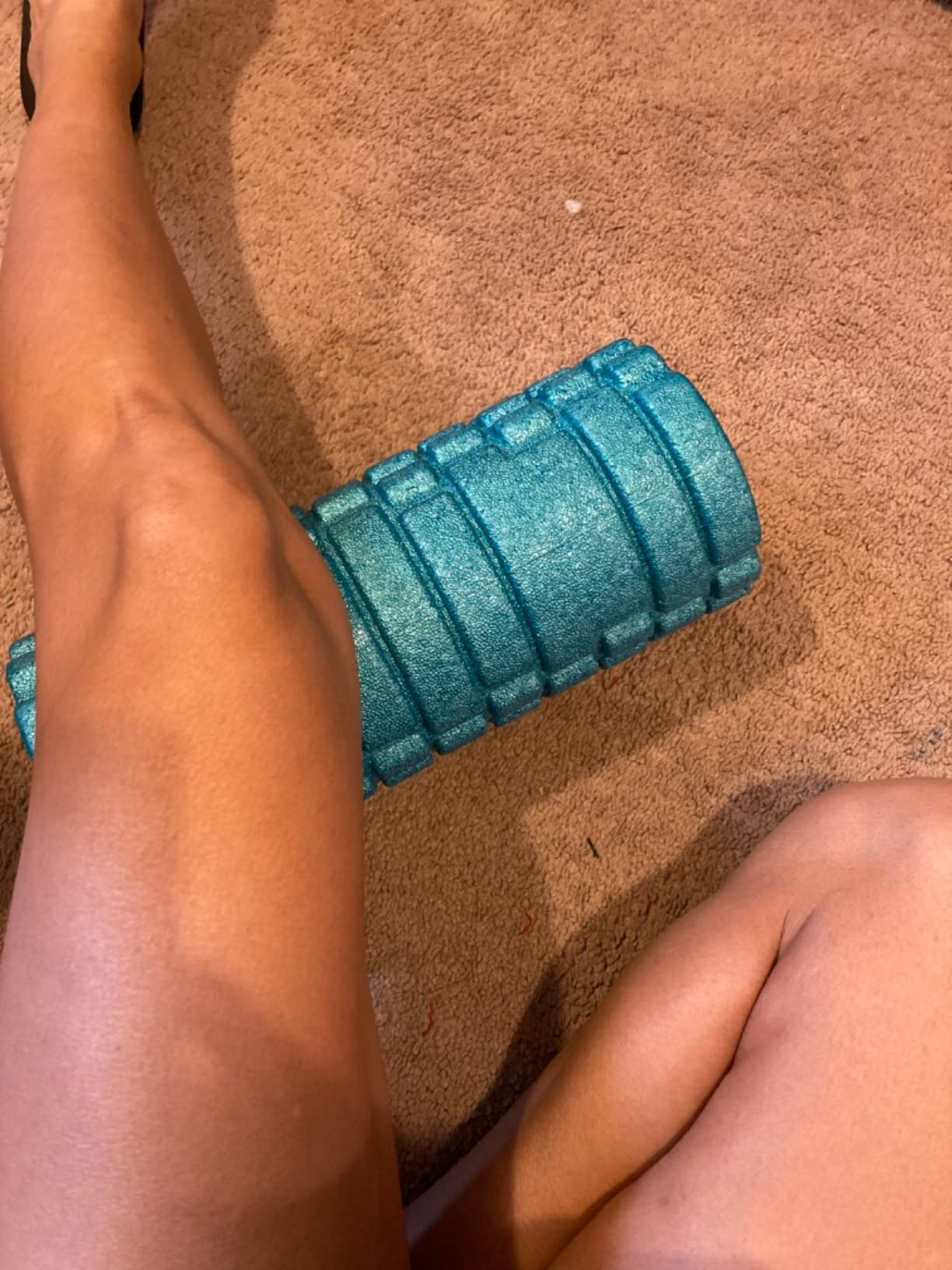 The Original Body Roller - High Density Foam Roller Massager for Deep Tissue Massage of the Back and Leg Muscles - Self Myofascial Release of Painful Trigger Point Muscle Adhesions (Blue) customer photo 2