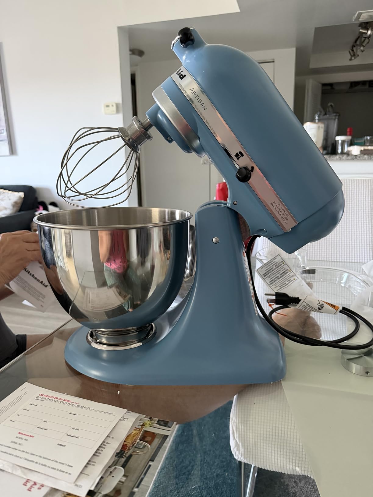 KitchenAid Artisan, 5-Qt Tilt Head Stand Mixer, KSM150PS, Blue Velvet customer photo 1