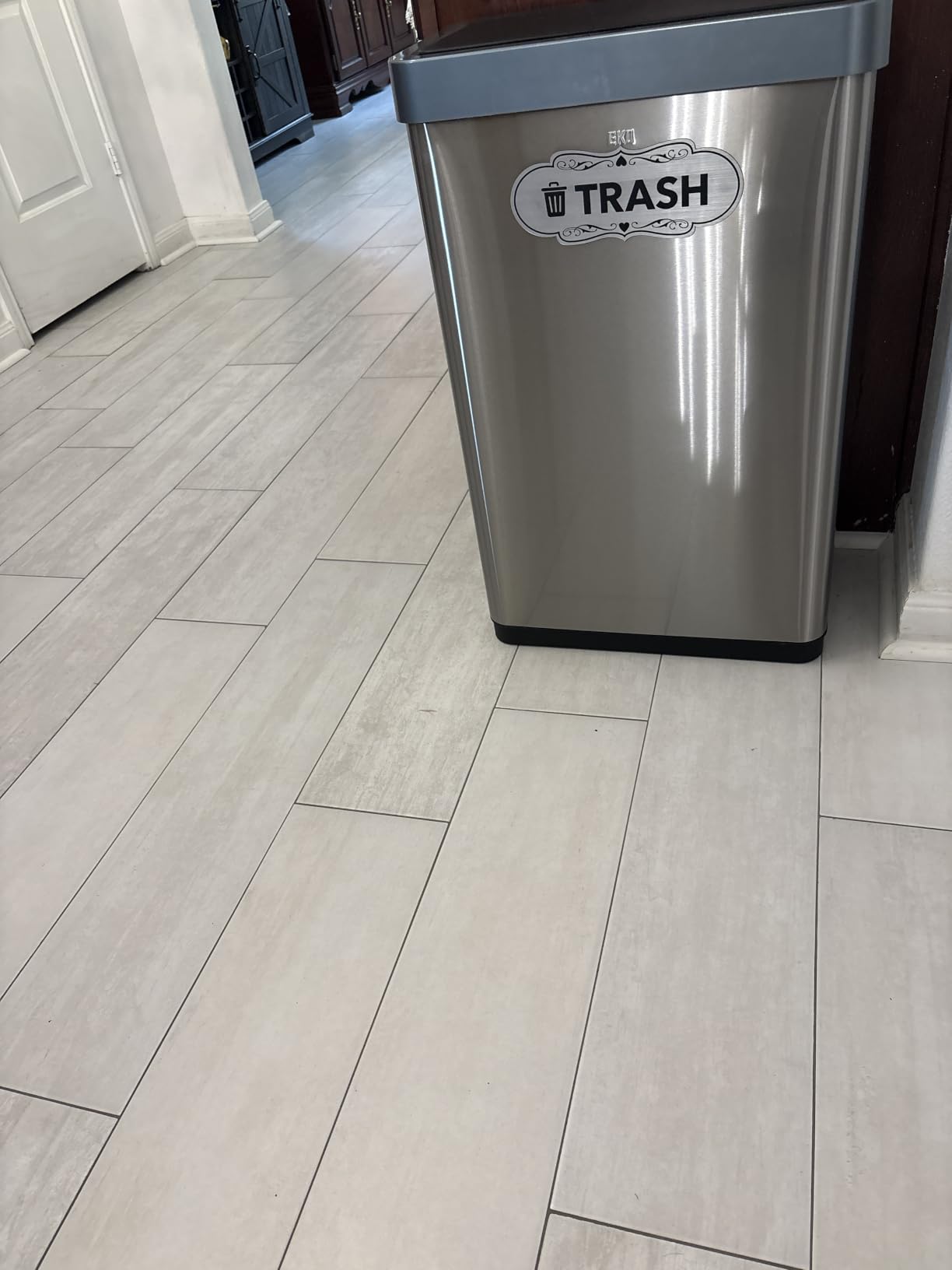 EKO Mirage X 80 Liter / 21.1 Gallons Motion Sensor Trash Can or Recycling Bin, Automatic Large Kitchen Trash Can Touchless, Stainless Steel customer photo 2