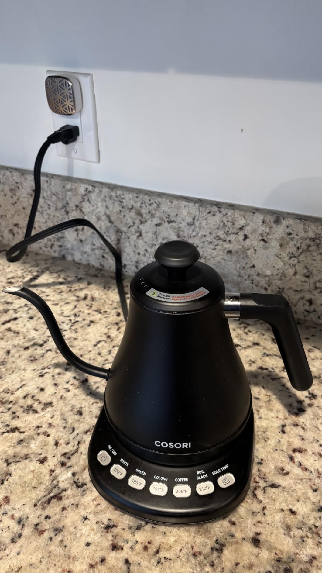 Cosori Gooseneck Electric Kettle with Temperature Control, 0.8L, Black customer photo 2
