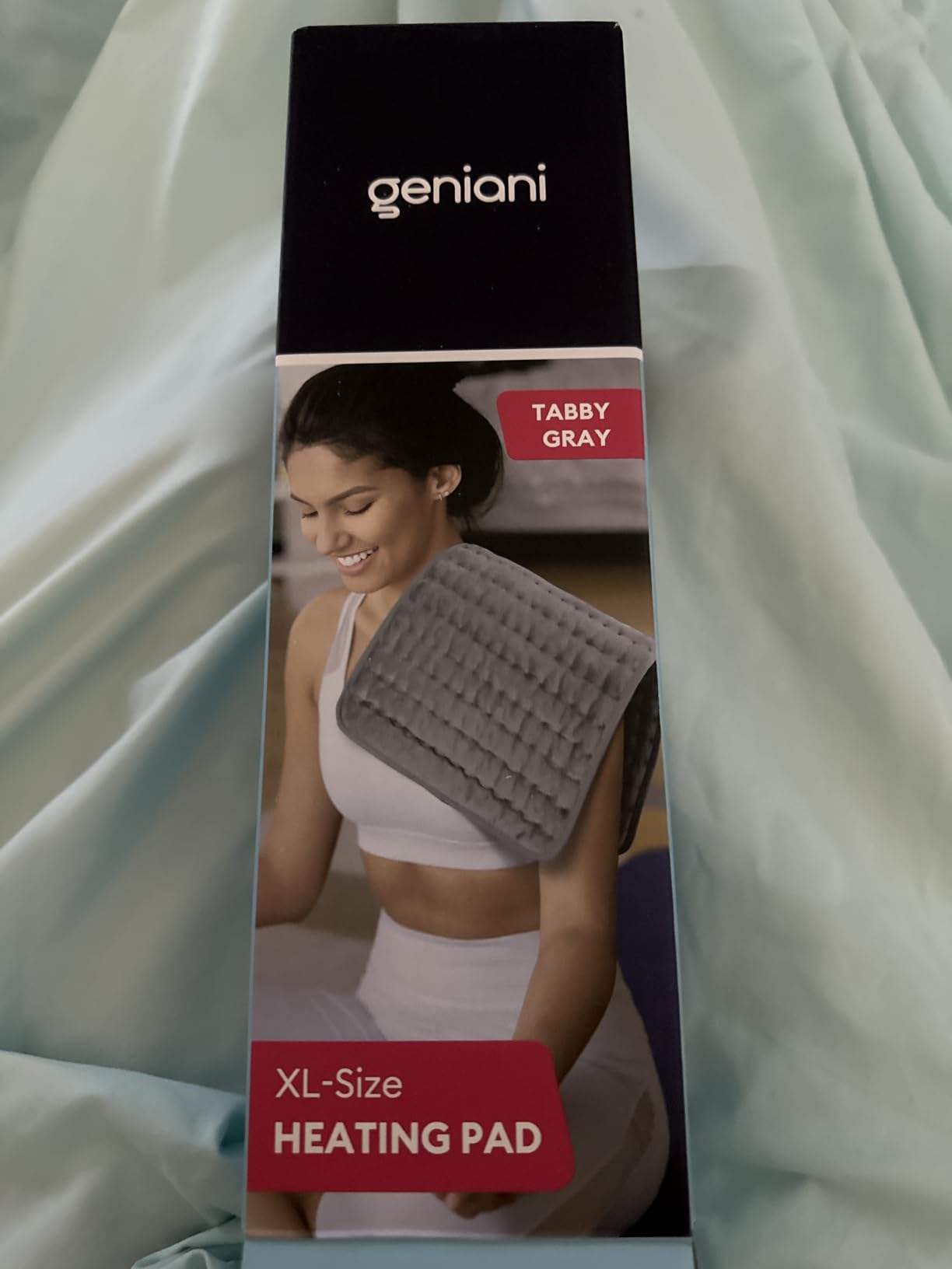 GENIANI Electric Heating Pad for Back Pain & Cramps Relief, Electric Throw, Self Care Gifts for Women, Heating Pad for Neck & Shoulder, Machine Washable Microplush, Auto Shut Off (12