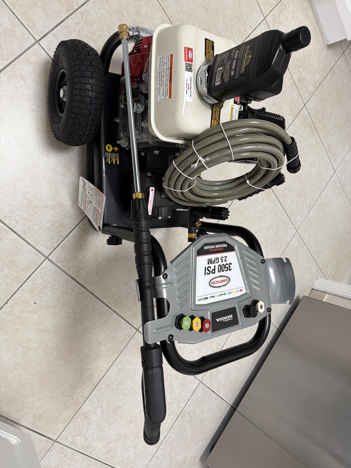 Simpson PowerShot 3500 PSI Gas Pressure Washer, 2.5 GPM, Honda GX200 Engine customer photo 2