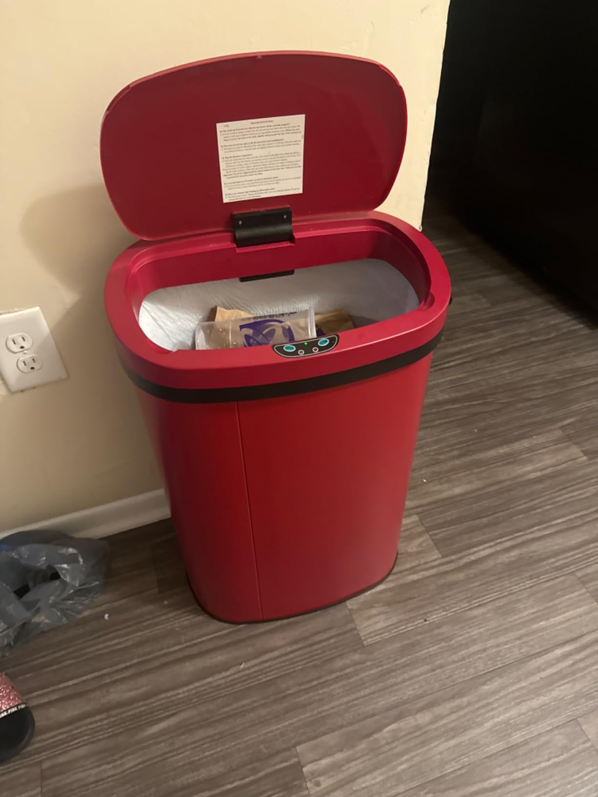 Dkeli 13 Gallon Automatic Motion Sensor Trash Can, Stainless Steel Touchless Kitchen Trash Can with Lid, 50L High-Capacity Office Bathroom Bedroom Garbage Bin customer photo 2