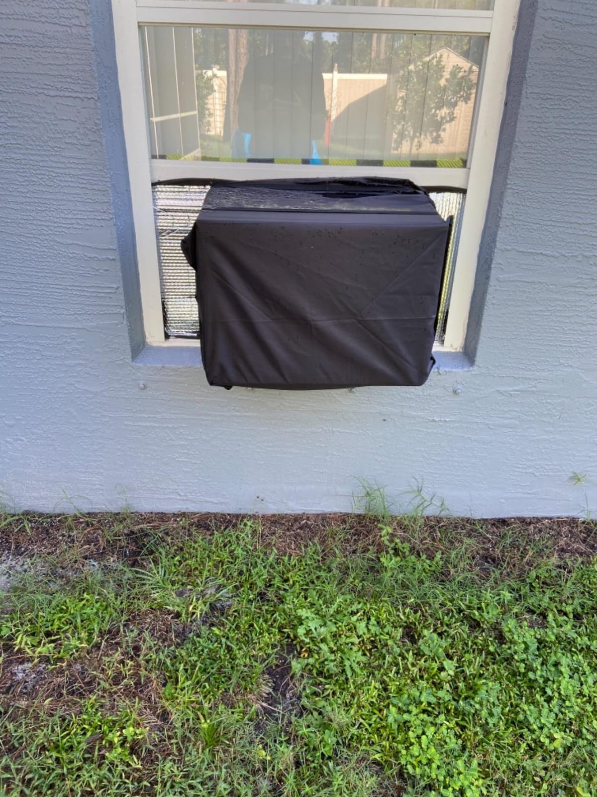 Luxiv Window AC Unit Cover Outdoor, Black Waterproof AC Cover 21X16X15 In customer photo 1
