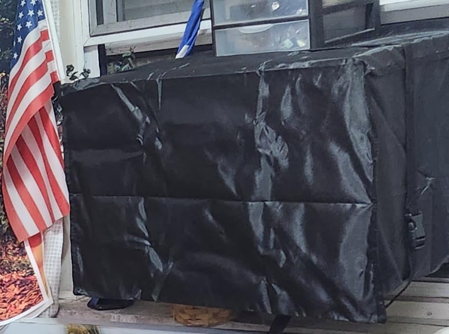 Luxiv Window AC Unit Cover Outdoor, Black Waterproof AC Cover 21X16X15 In customer photo 2