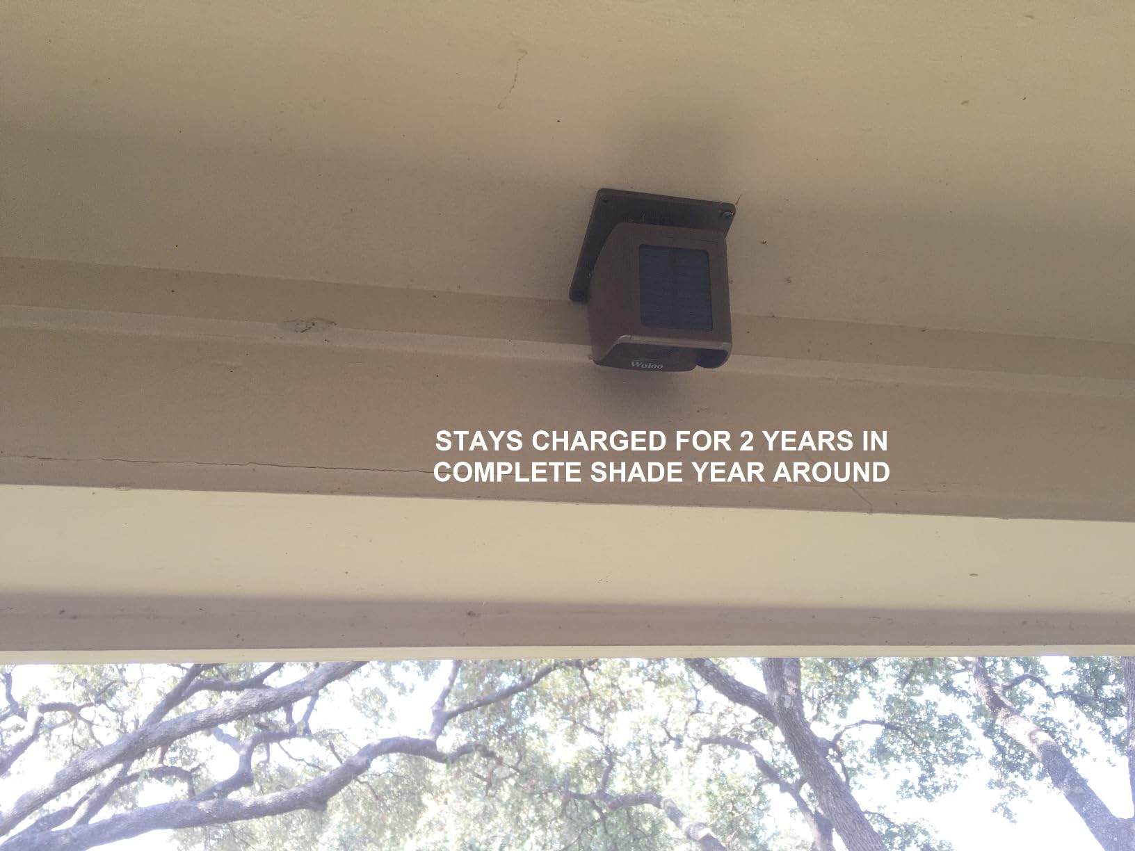 Solar Driveway Alarm Wireless Outside 1800ft Range, Outdoor Motion Sensor & Detector Driveway Alert System with Rechargeable Battery/Weatherproof/Mute Mode(1&2-Brown) customer photo 2