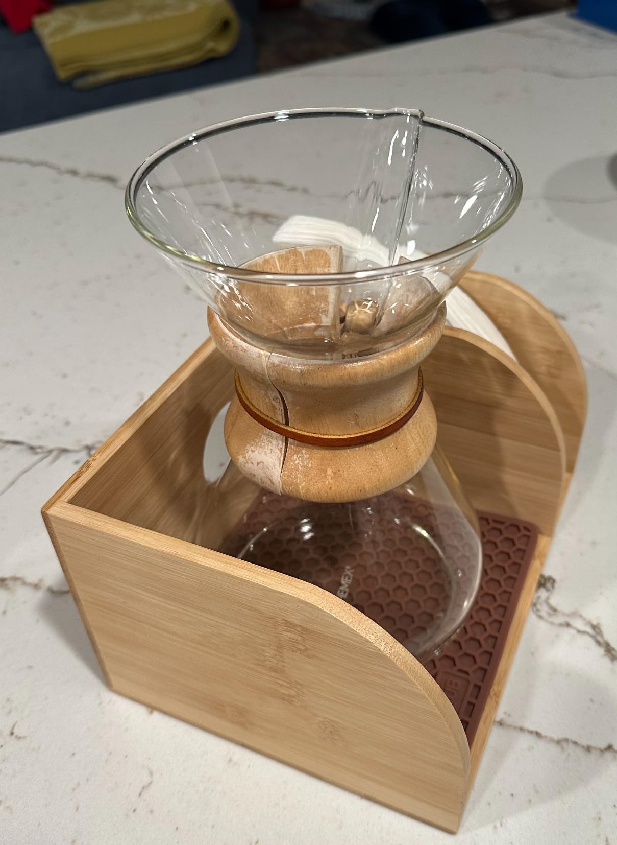 HEXNUB Pour Over Caddy for Chemex Bodum Cosori Coffee Makers Brown customer photo 2