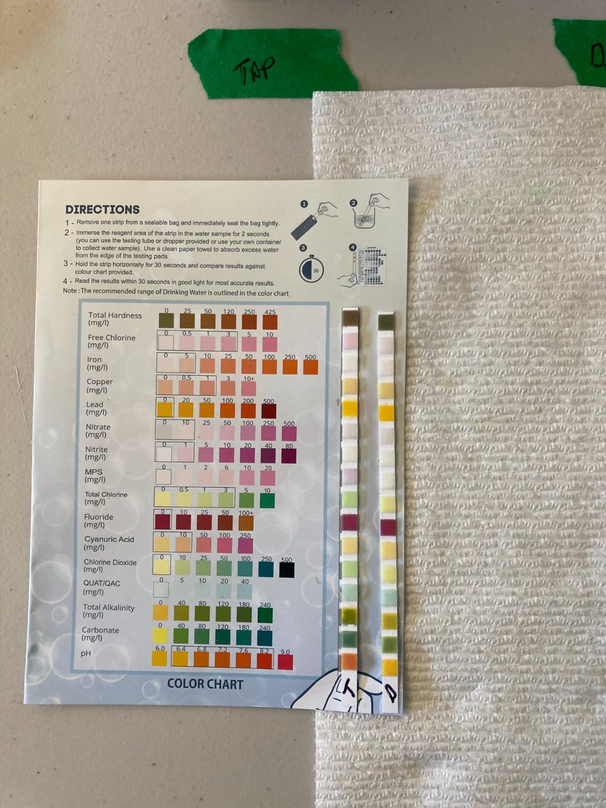 SJ WAVE 22 in 1 Water Test Kits - 125 Strips Drinking Water Test Kit, Home Tap and Well Water Tester for Bacteria pH Hardness Lead Iron Copper Chlorine Cyanuric Acid customer photo 1