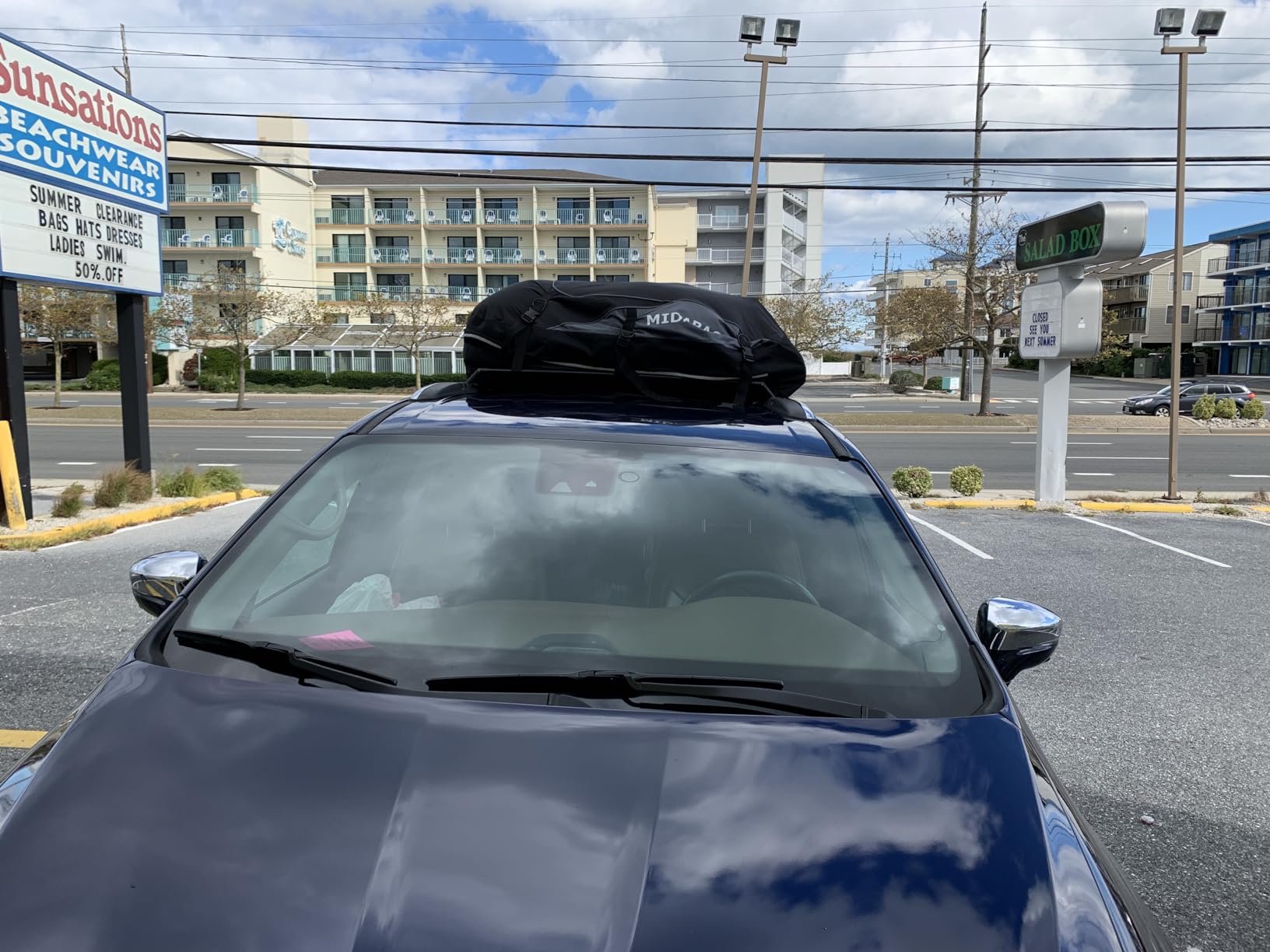 MIDABAO 20 Cubic Waterproof Duty Car Roof Top Carrier-Car Cargo Roof Top Bag, Waterproof & Coated Zippers includes Anti Slip Mat with or without Racks (20 Cubic Feet) customer photo 1