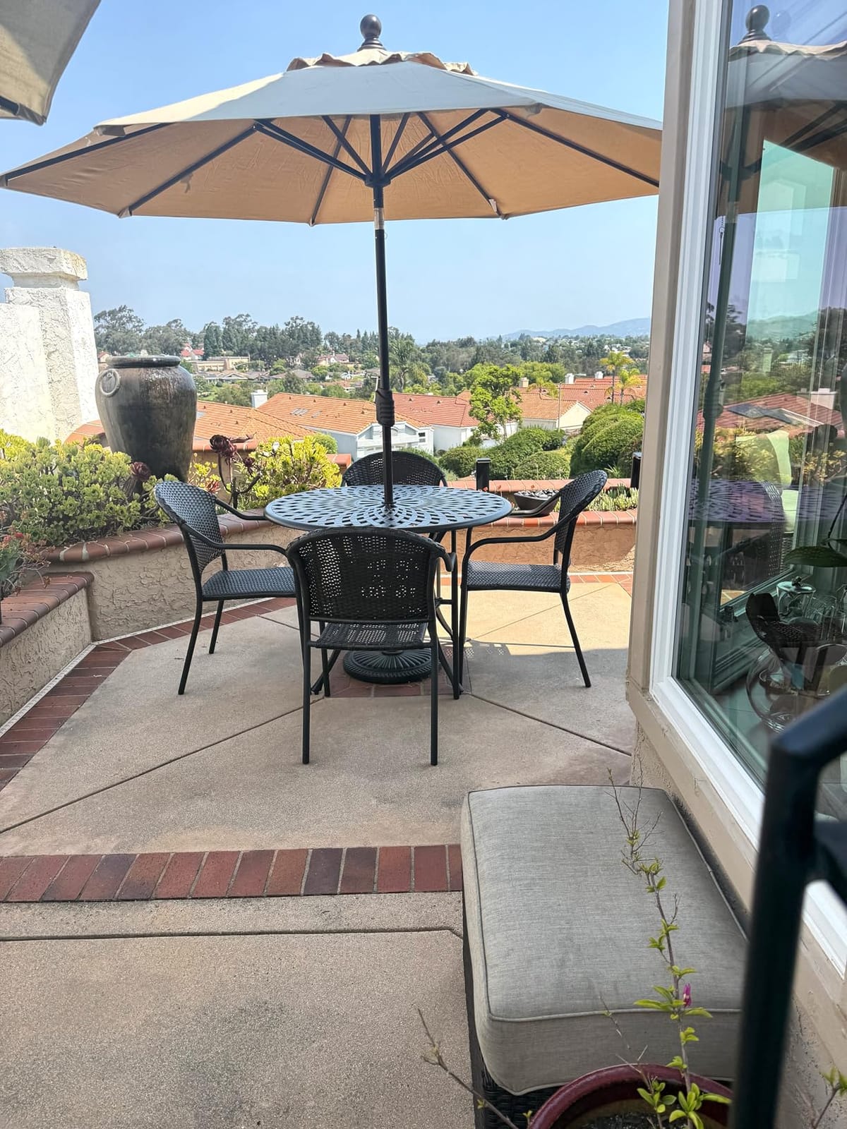 EliteShade USA 10-Year-Non-Fading 9Ft Market Patio Umbrella, UPF 50+ UV Protection Performance Sun Umbrella, Heavy Duty Commercial Grade Outdoor Table Umbrella with Crank & Tilt, Windproof Vented Top for Garden, Pool, Deck and Outdoor Playsets,Heather Beige customer photo 2