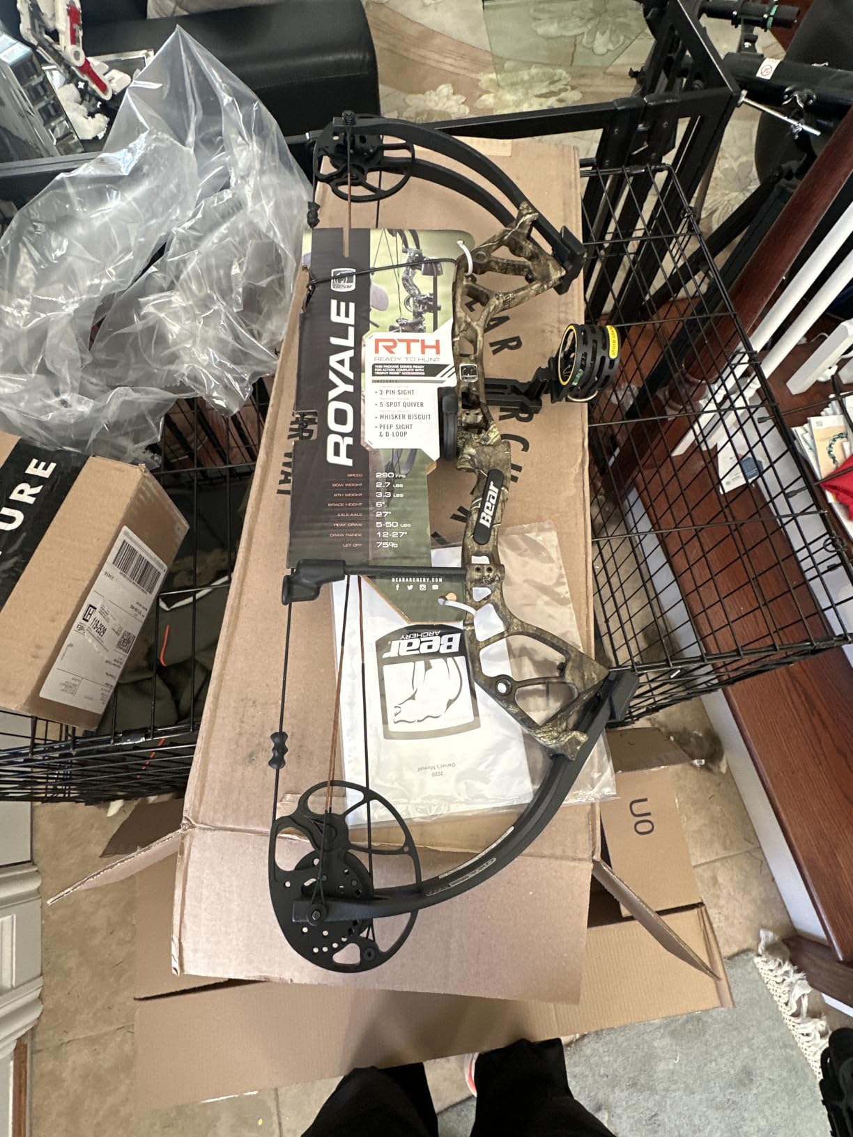 Bear Archery Royale Ready to Hunt Compound Bow Archery Set with Archery Accessories for Adults and Youths, 12”- 27” Draw Length, 5-50 Lbs Draw Weight, Up to 290 FPS customer photo 2