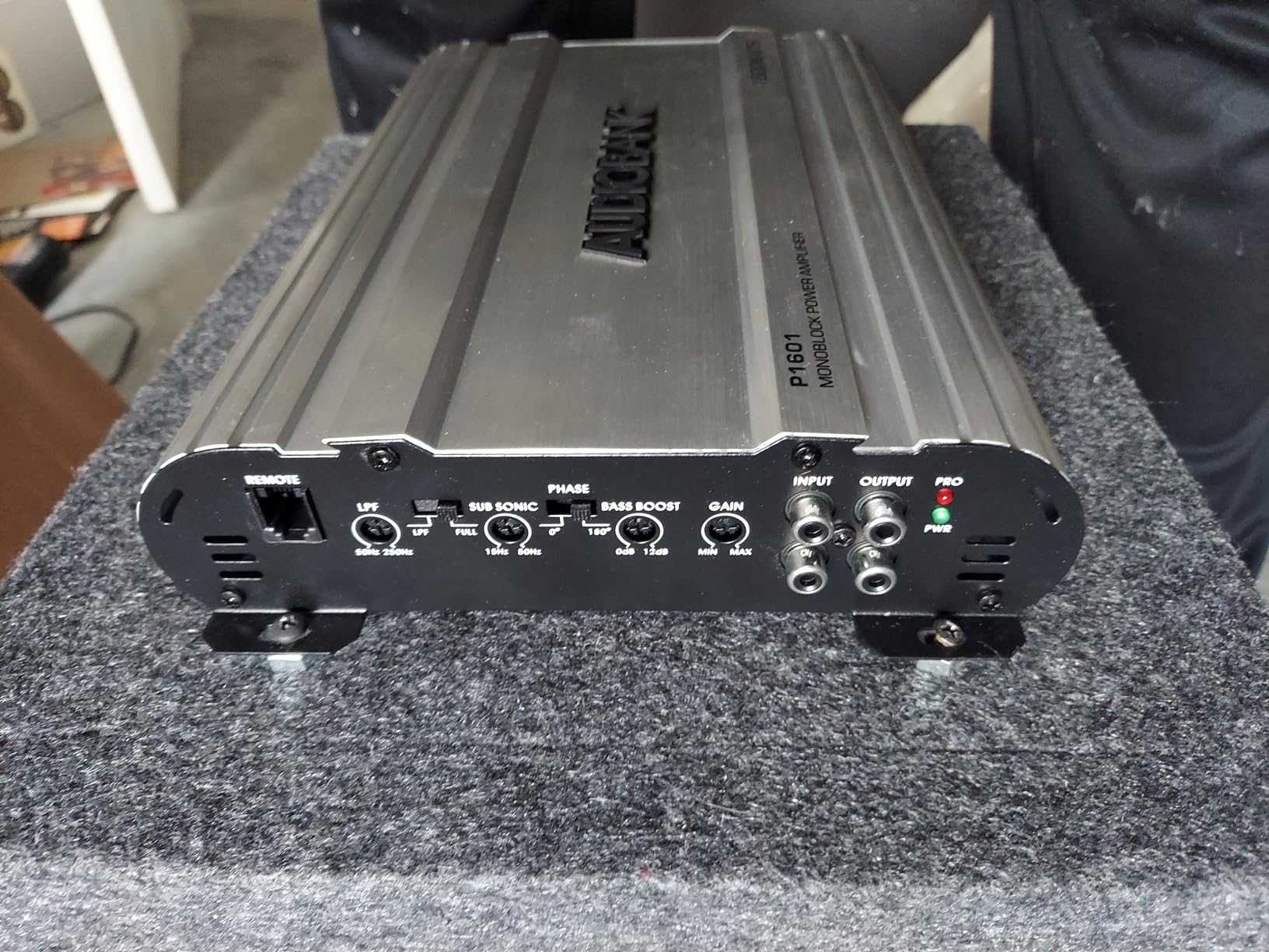 Audiobank P1601 Monoblock Amplifier: Class AB MOSFET Powerhouse with Remote Subwoofer Control - 1600W Max Power with 800W RMS customer photo 2