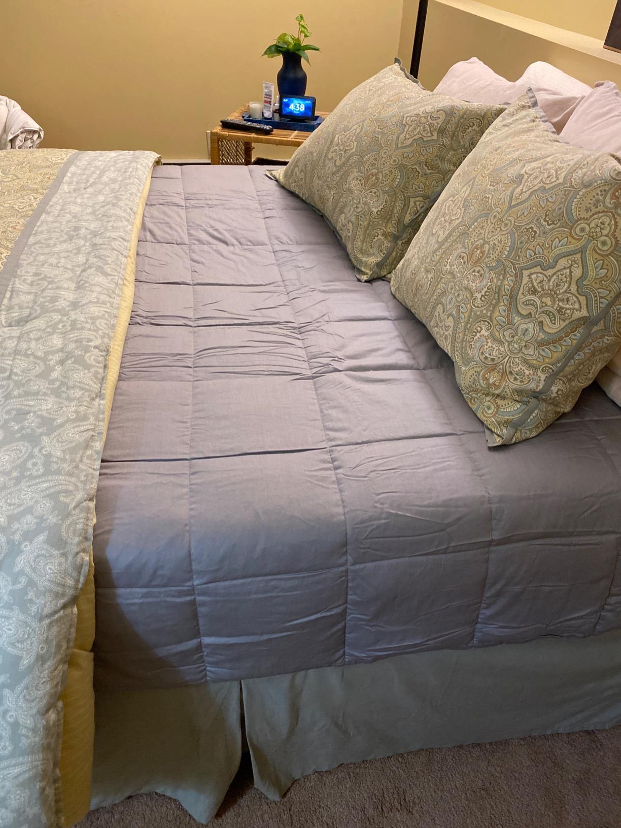 Bare Home Cotton Weighted Blanket (Light Grey, 48