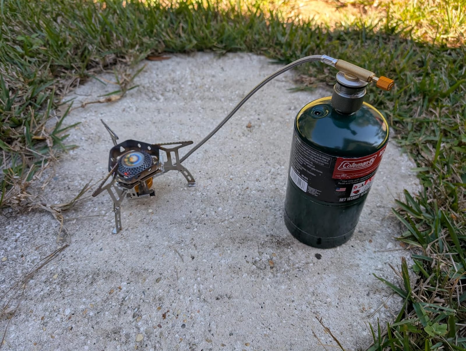 Odoland 3500W/6800W Windproof Camp Stove Camping Gas Stove with Fuel Canister Adapter, Piezo Ignition, Carry Case, Portable Collapsible Stove Burner for Outdoor Backpacking Hiking and Picnic customer photo 2