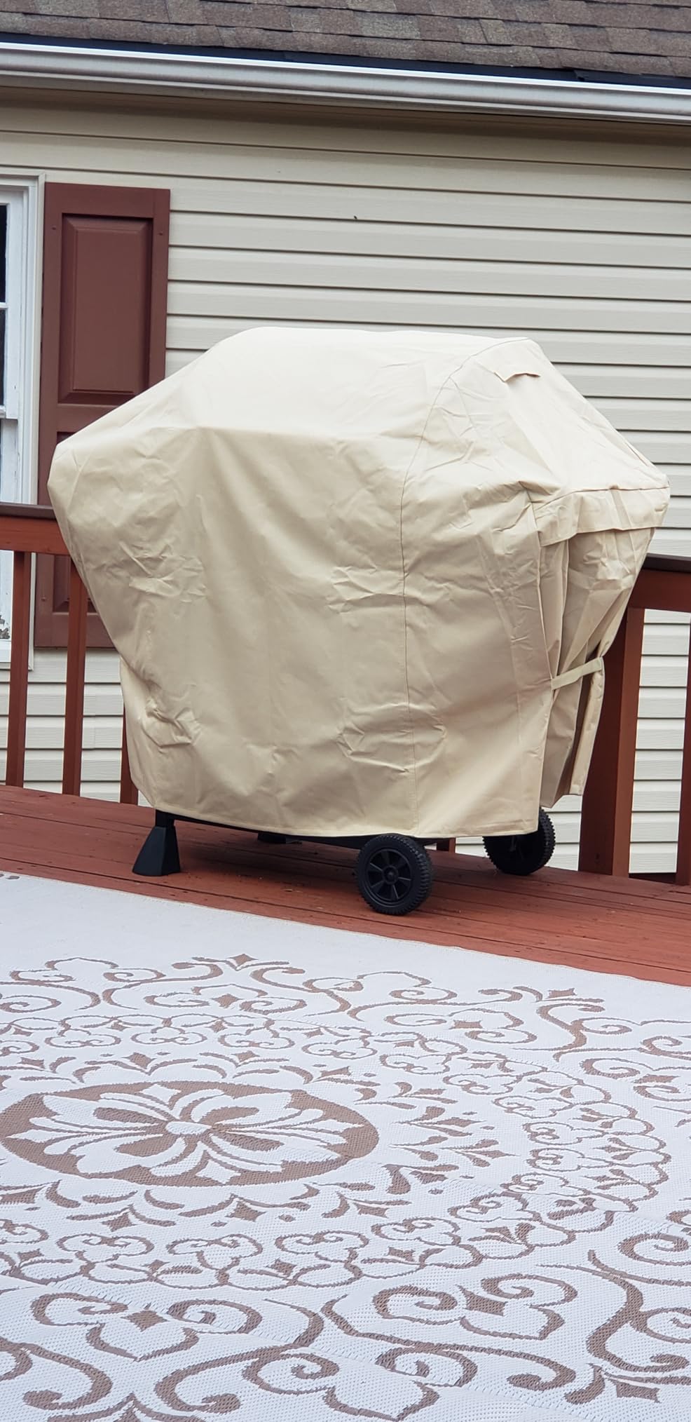 NEXCOVER 60 Inch Grill Cover - 600D Heavy Duty Waterproof and Weather Resistant BBQ Cover for Weber, Char Broil, Nexgrill - Fade Resistant, Black customer photo 1