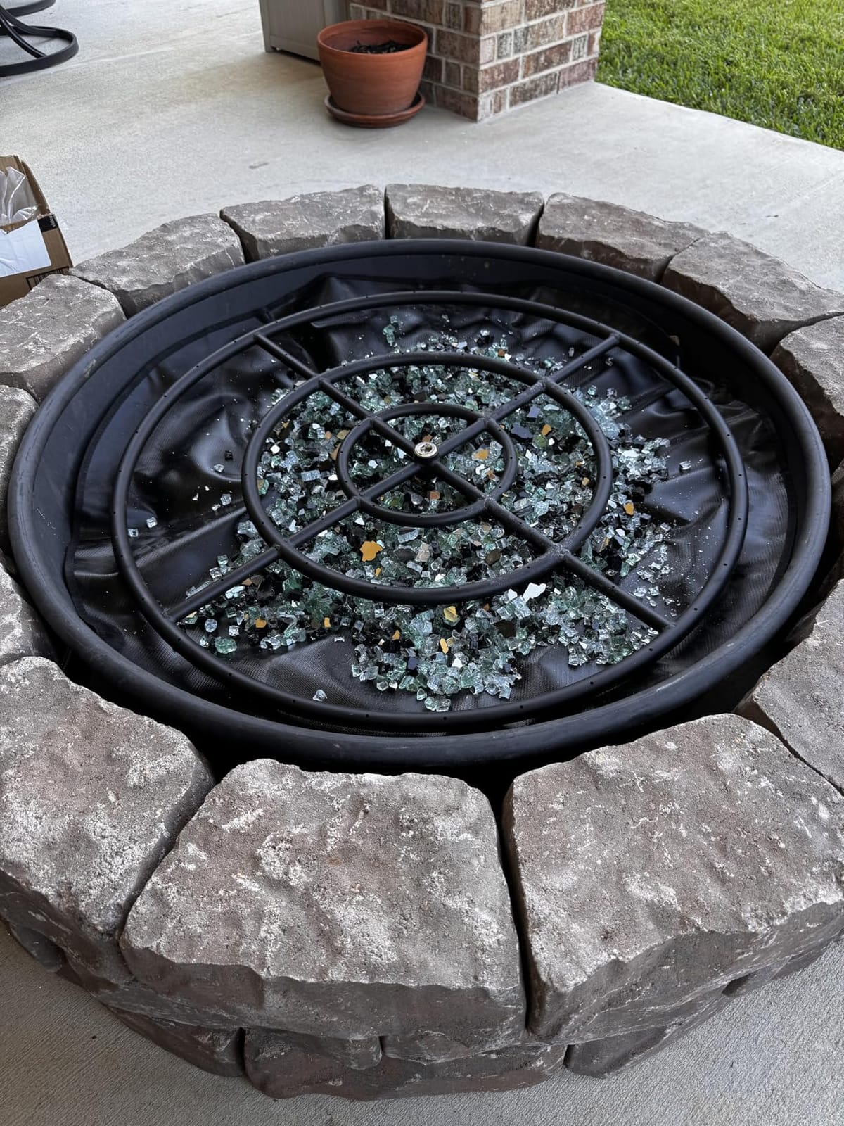 Mr. Fireglass 20 lbs High Luster Fire Pit Glass, 1/2 Inch Reflective Copper customer photo 1