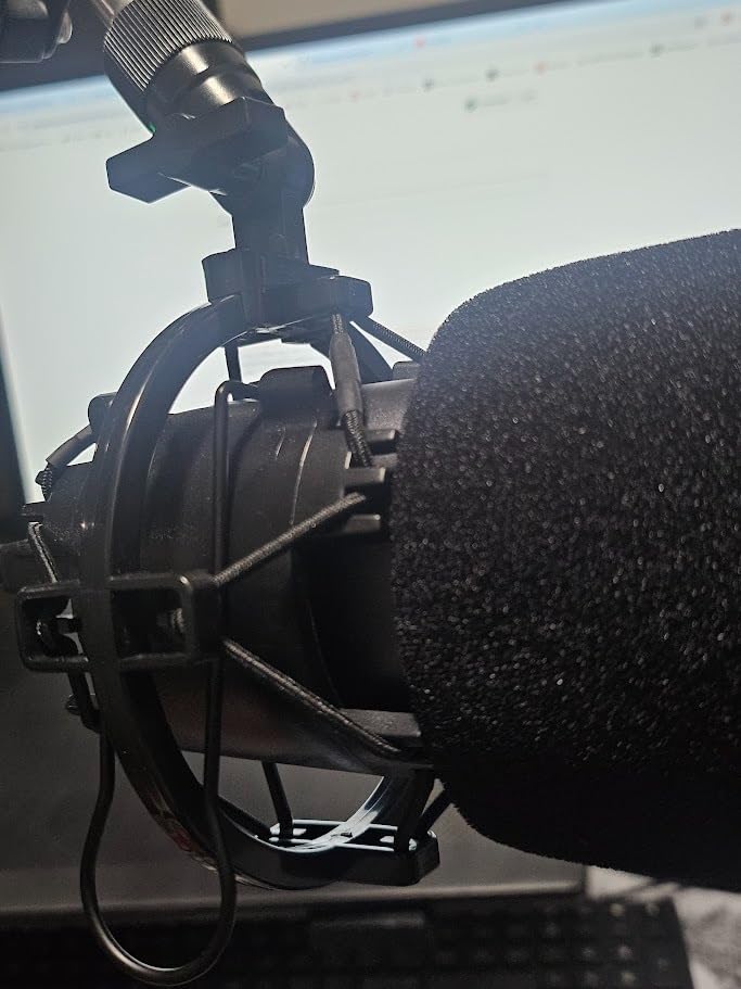 YOUSHARES AT2020 Shock Mount, Microphone Shock Mount Reduces Vibration Noise for Audio Technica AT2020 AT2035 ATR2500 Condenser Mic customer photo 1