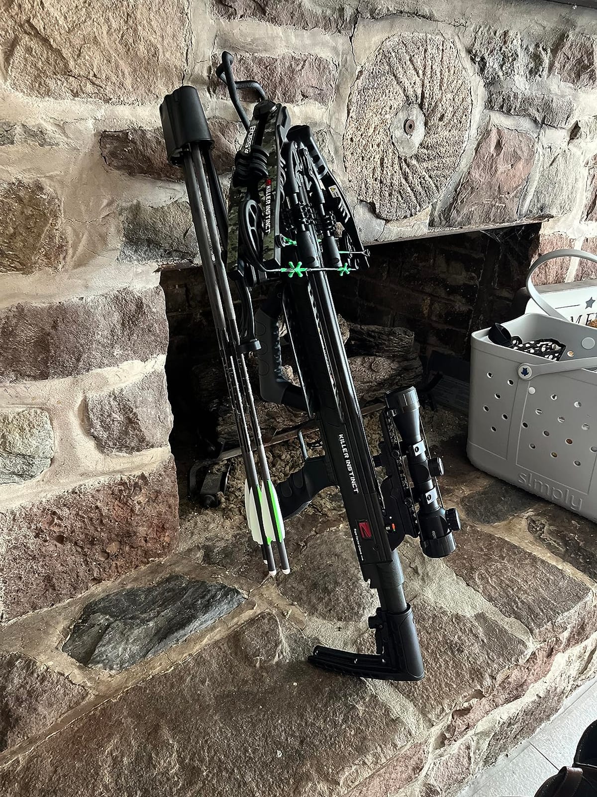 Killer Instinct Boss 405 Crossbow Pro Package with 4x32 IR-W Scope, Rope Cocker, String Suppressors, 3-Bolt Quiver, 3 Hypr Lite Bolts and Field Tips, Stick of Rail Lube customer photo 2