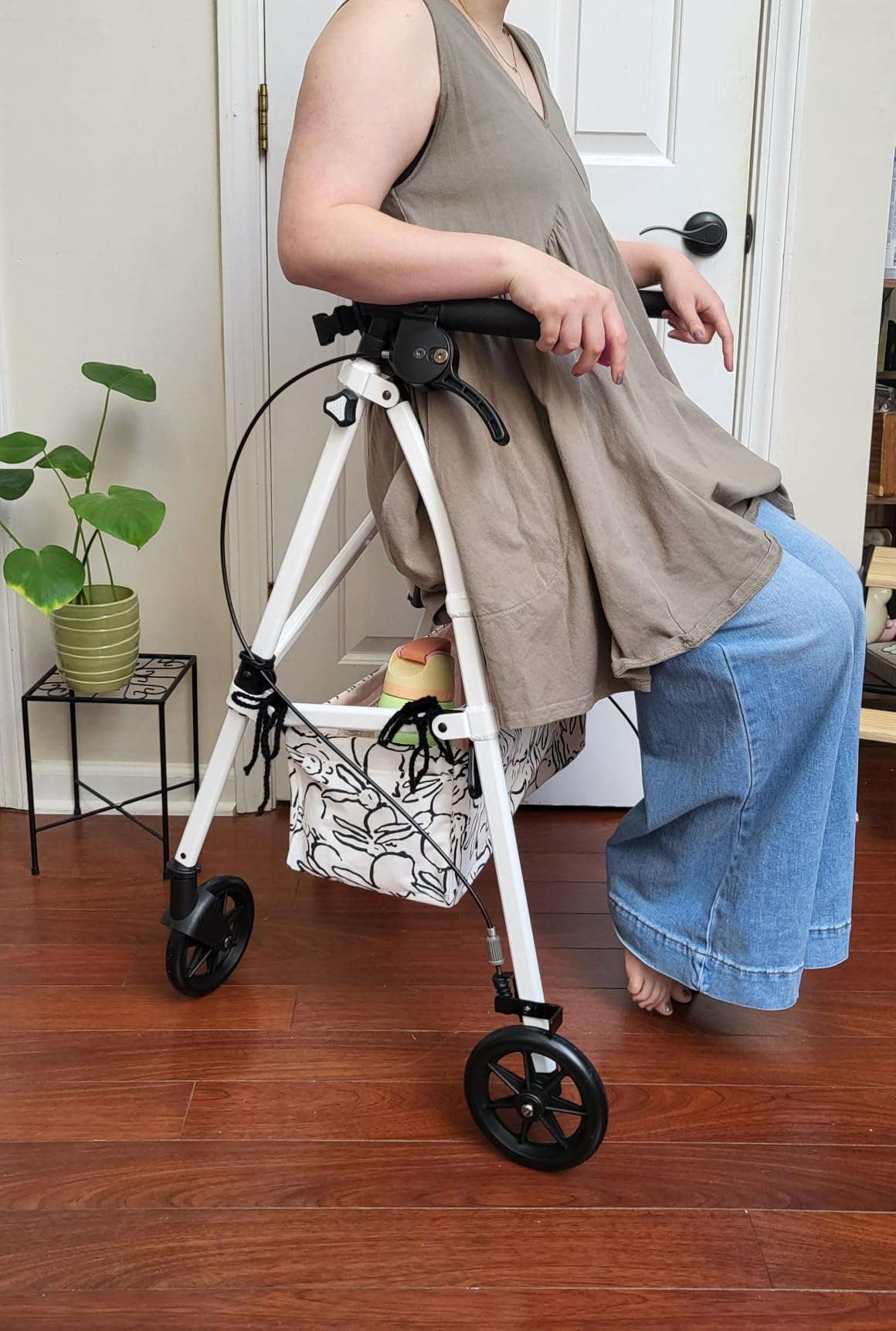 Stander Space Saver Rollator, Lightweight Folding Rolling Walker with Seat for Seniors & Adults, 4-Wheel Mobility Aid with 6-inch Wheels, Locking Brakes & Padded Seat with Backrest, Cobalt Blue customer photo 1