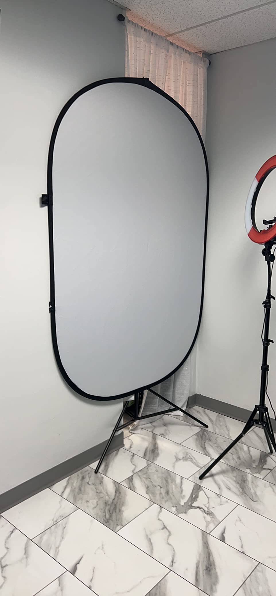 NEEWER 5x7ft/1.5x2m Chromakey Foldable Backdrop with Stand 8.5ft/2.6m customer photo 2