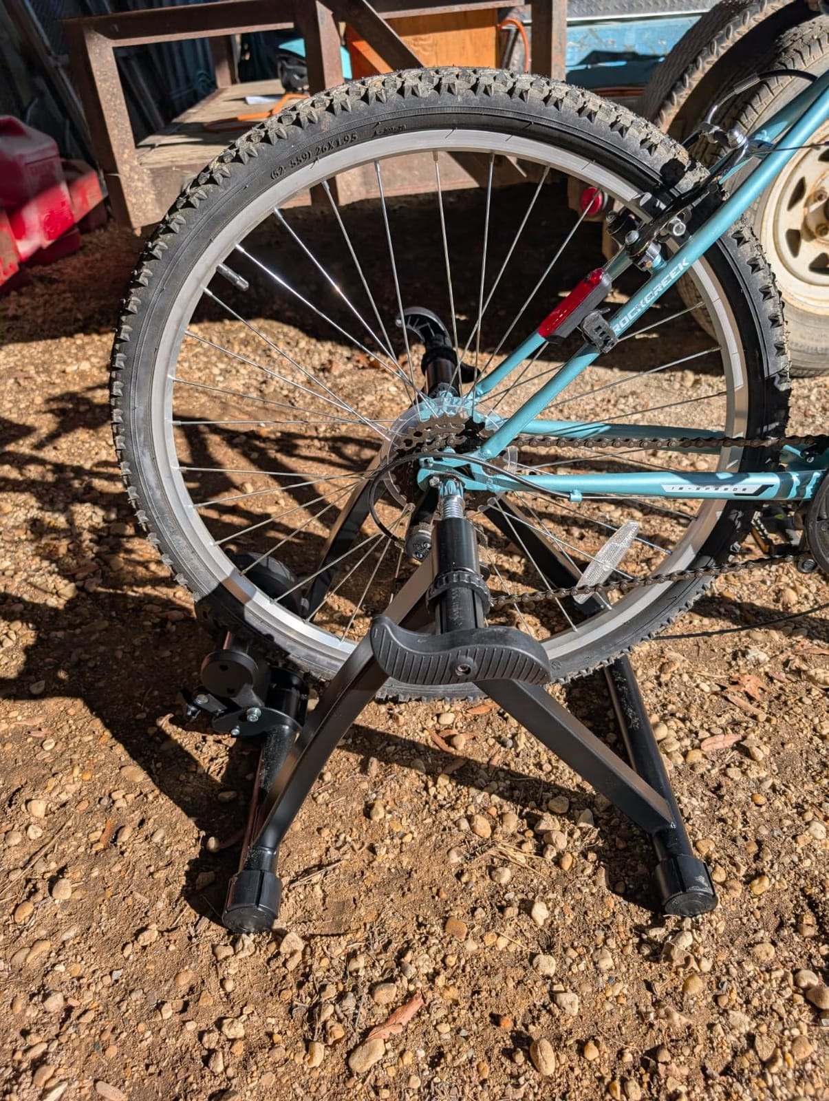 BalanceFrom Bike Trainer Stand Steel Bicycle Exercise Magnetic Stand with Front Wheel Riser customer photo 1