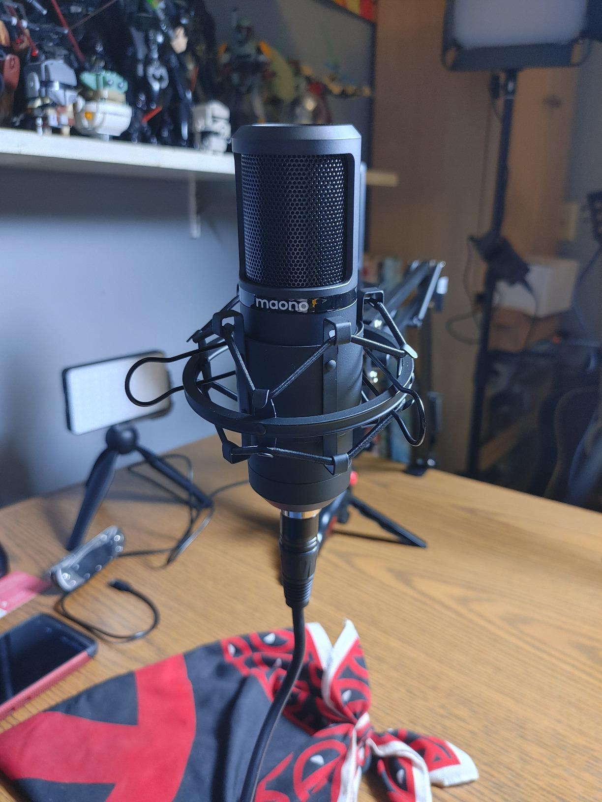 MAONO PM320S Condenser PC Microphone with XLR Cable, Boom Arm, Pop Filter customer photo 1